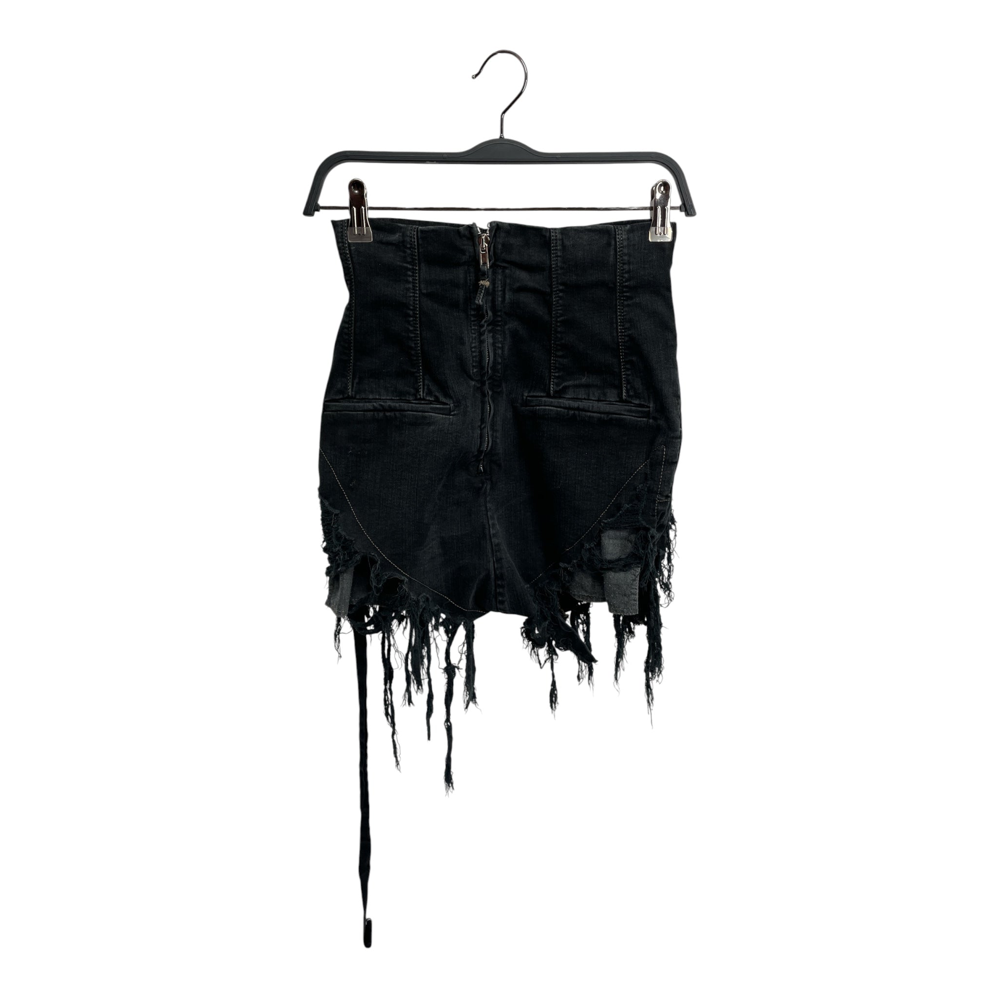 RICK OWENS DRKSHDW/SHORTS/S/Cotton/BLK/DIRT CUTOFF SHORTS view 1