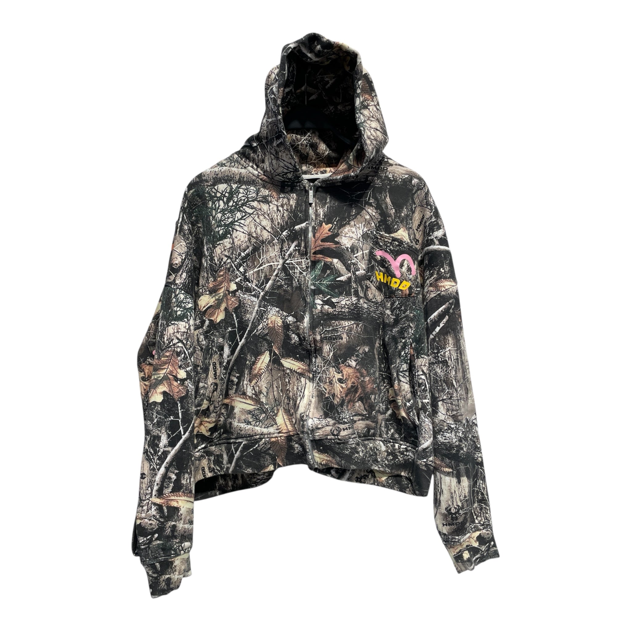 HMDD/Zip Up Hoodie/L/Camouflage/Cotton/MLT/Camo Pocket hoodie view 1