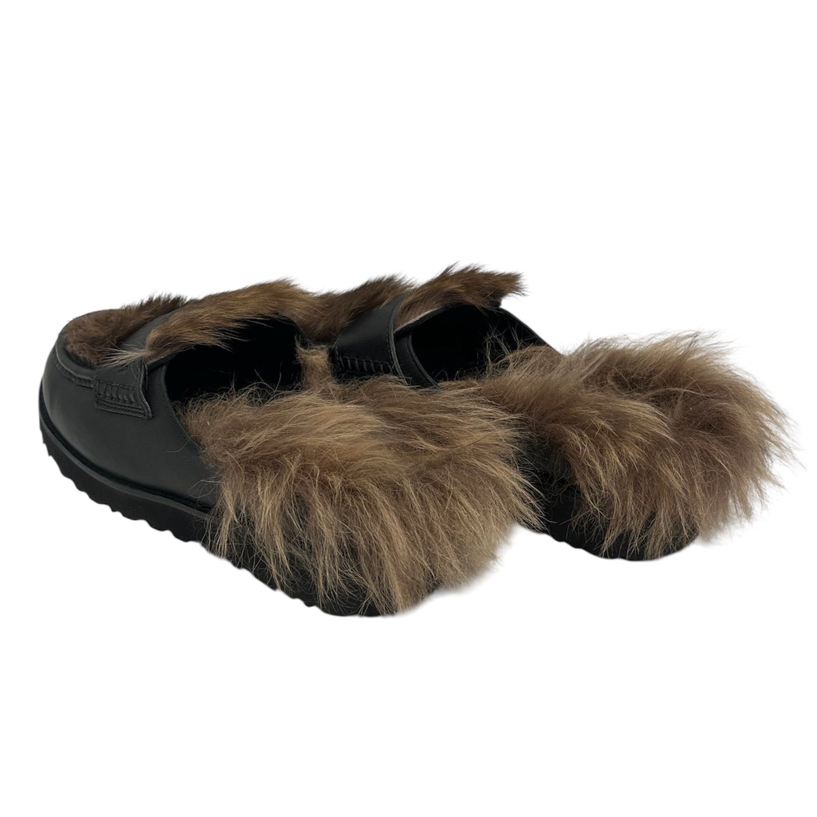 AMBUSH/UGG australia/Shoes/US 8/Leather/BLK/fur top slip ons view 2