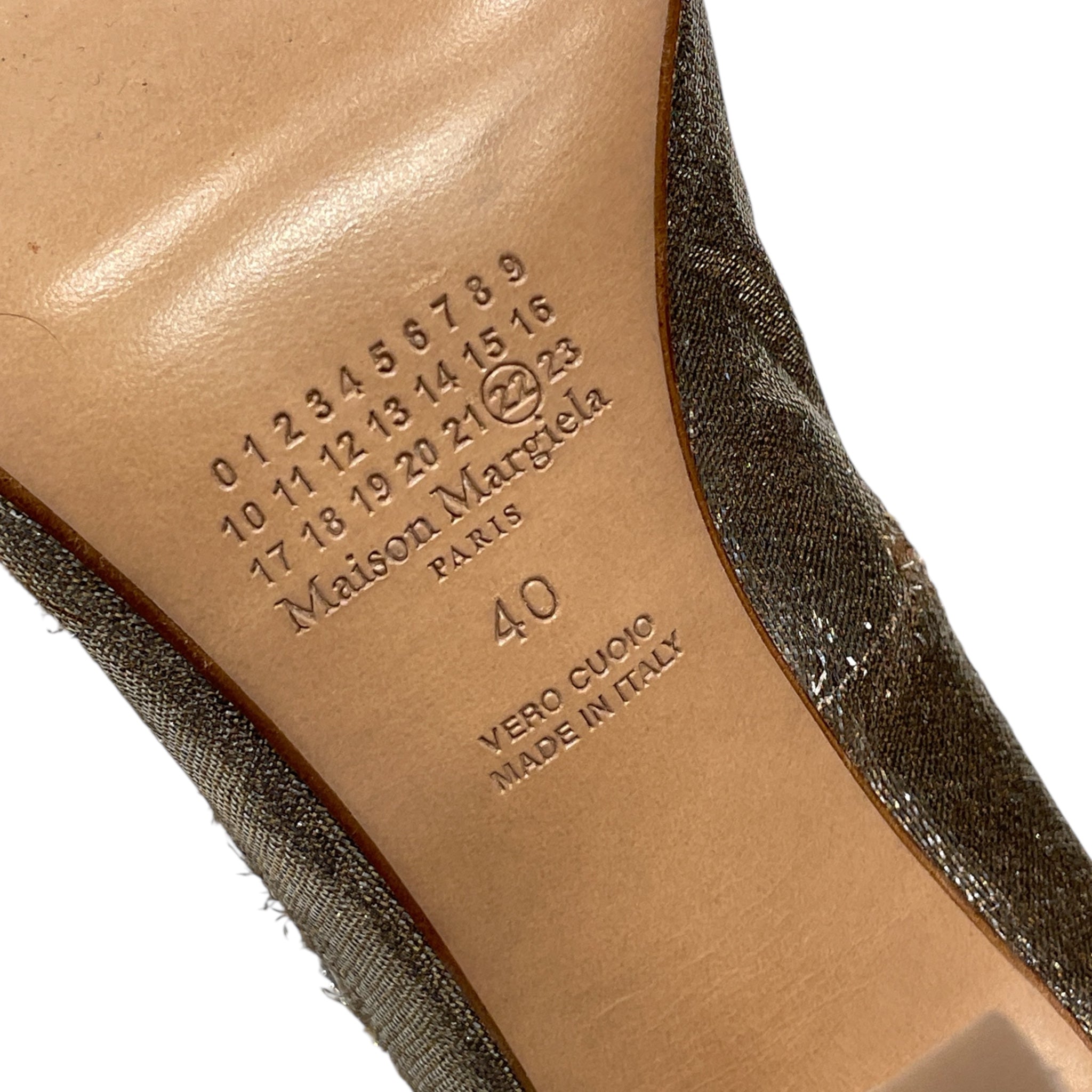 Maison Margiela/Heels/EU 40/GLD/DISTRESSED METALLIC HEELS view 6