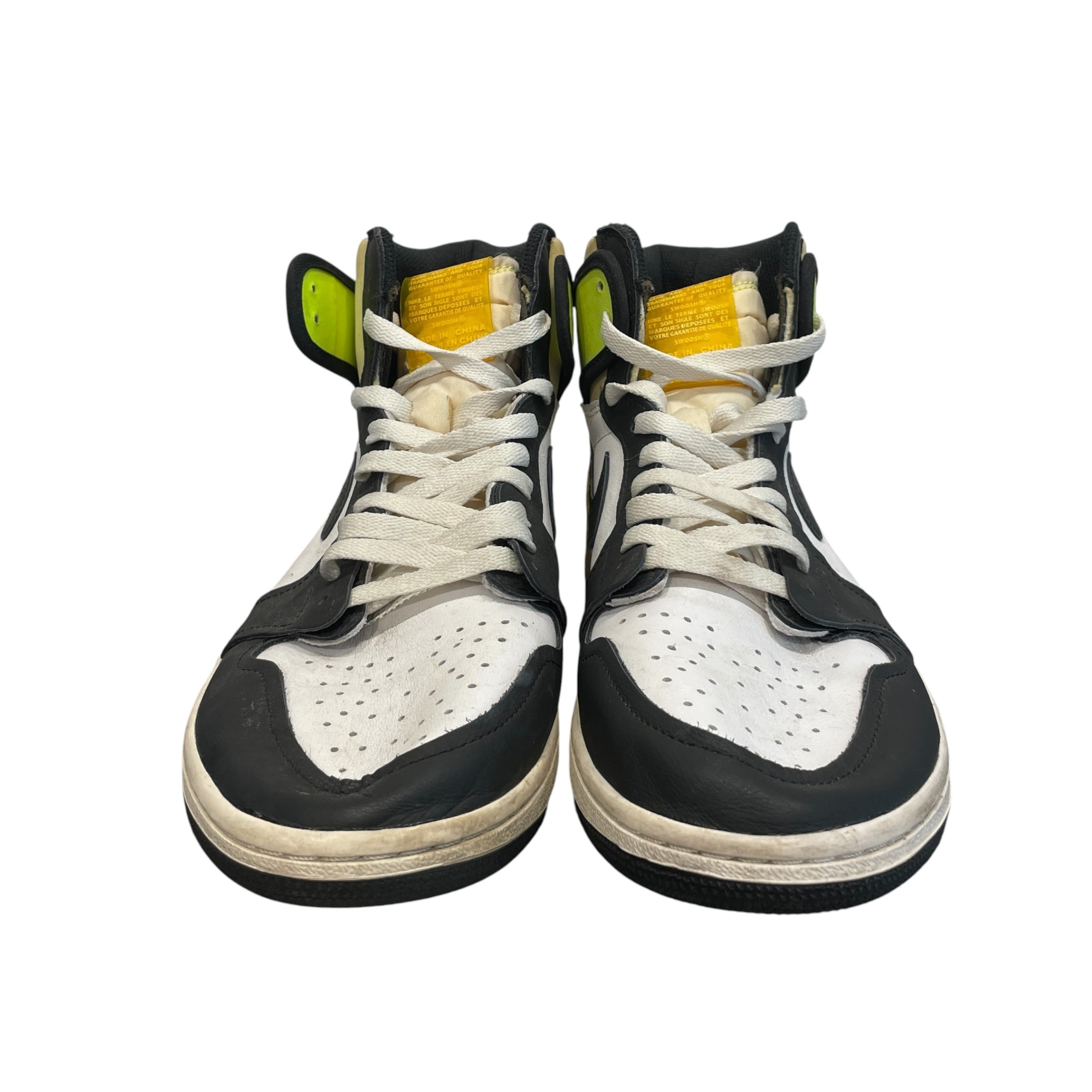 NIKE/Hi-Sneakers/WHT/blk/wht/green/yellow view 3