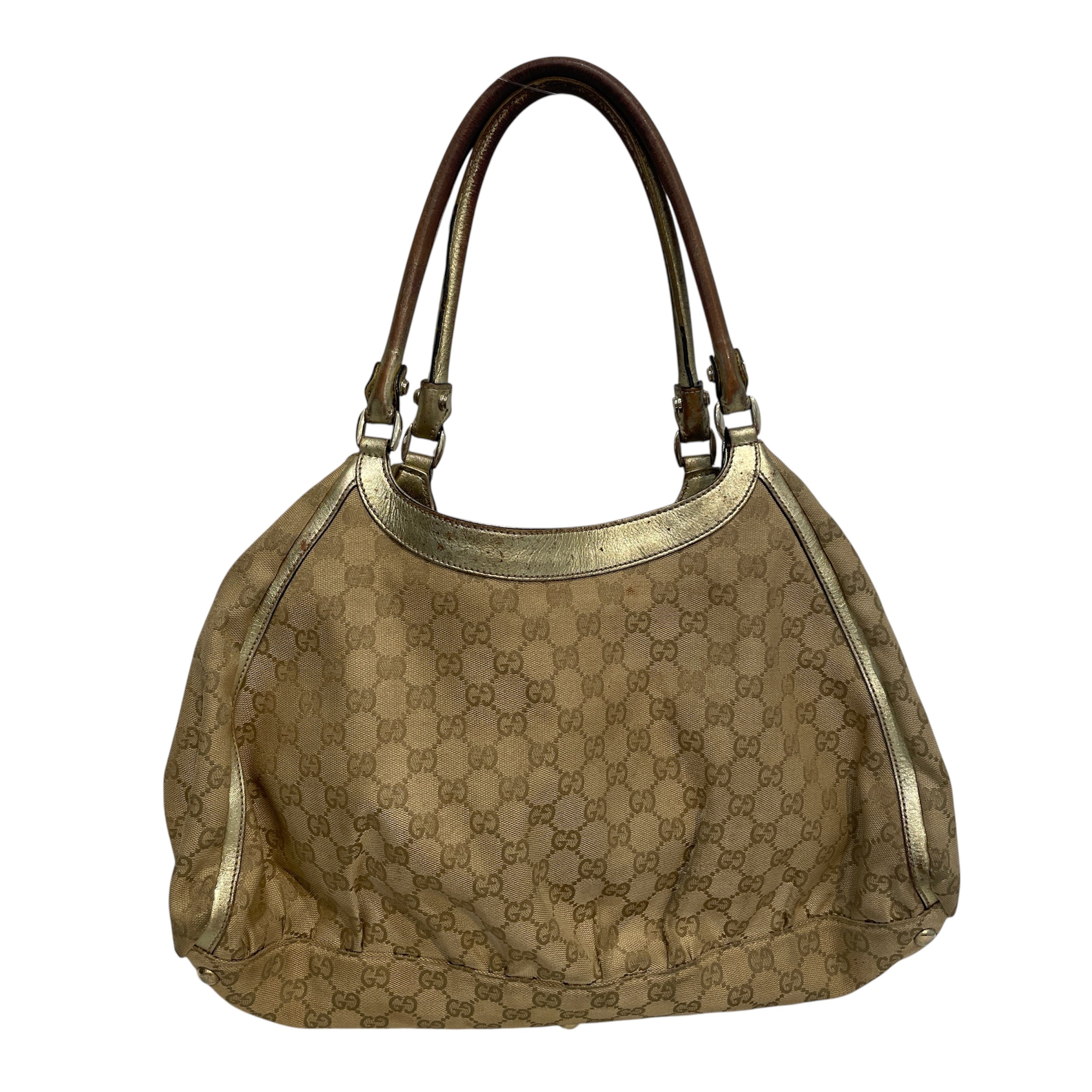 GUCCI/Hand Bag/Monogram/Cotton/GLD/GG Canvas Abbey view 2