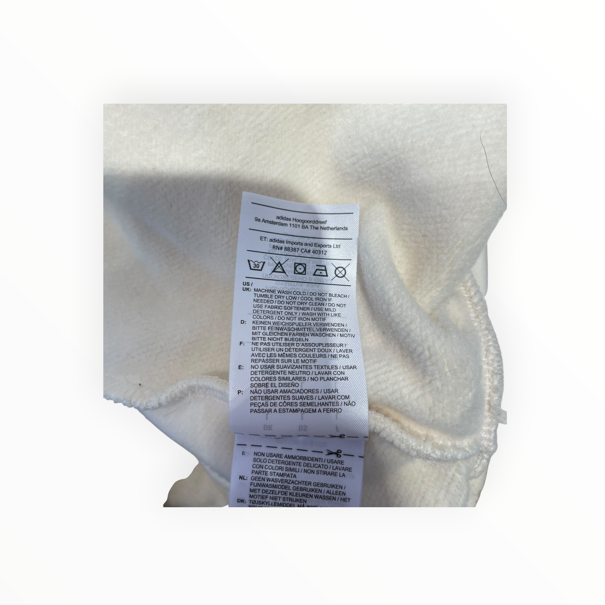 adidas/FEAR OF GOD/Hoodie/L/Cotton/CRM/HEAVY LOGO FLEECE HOODIE view 4