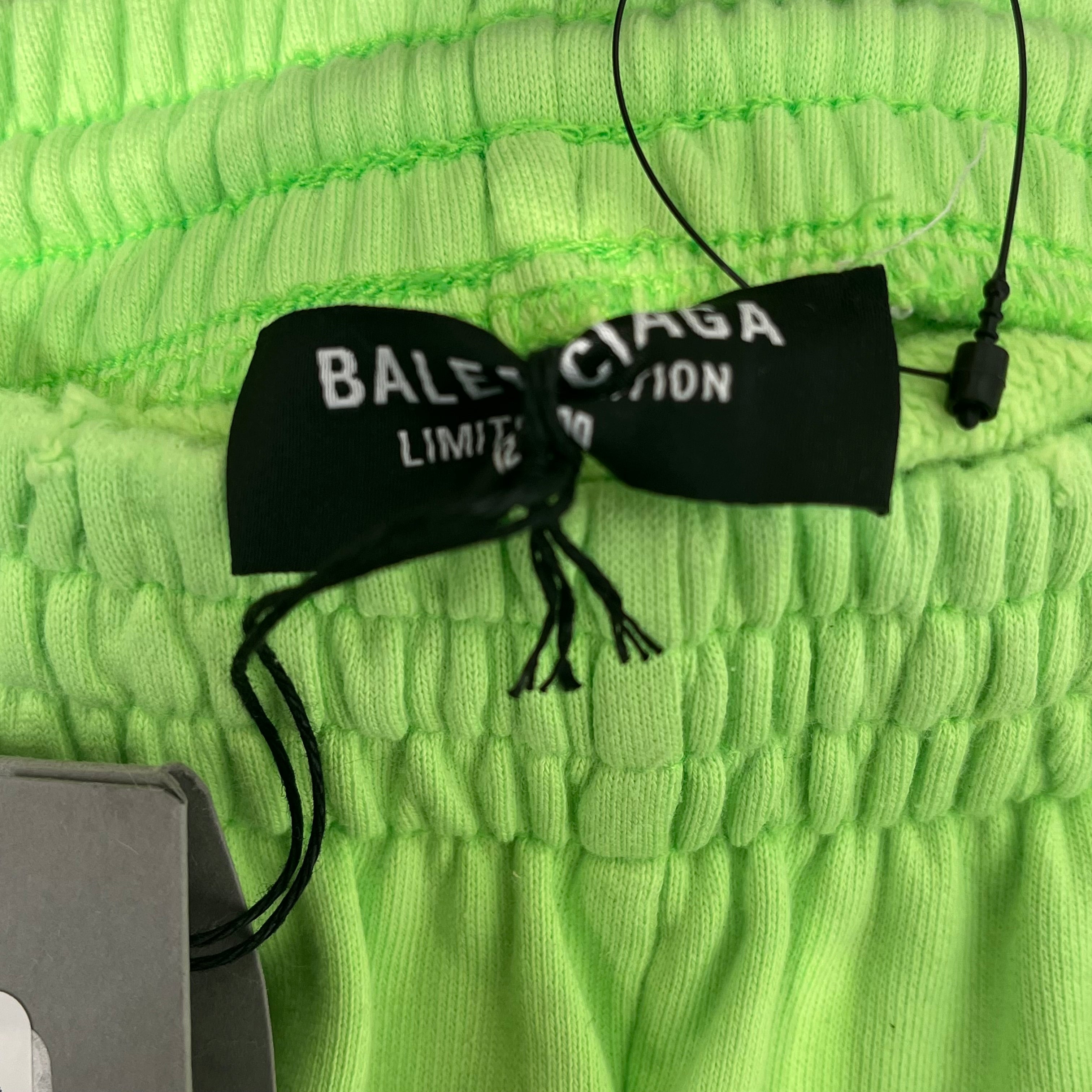 BALENCIAGA/Shorts/XXS/Cotton/GRN/ARABIC LOGO SWEAT SHORTS view 4