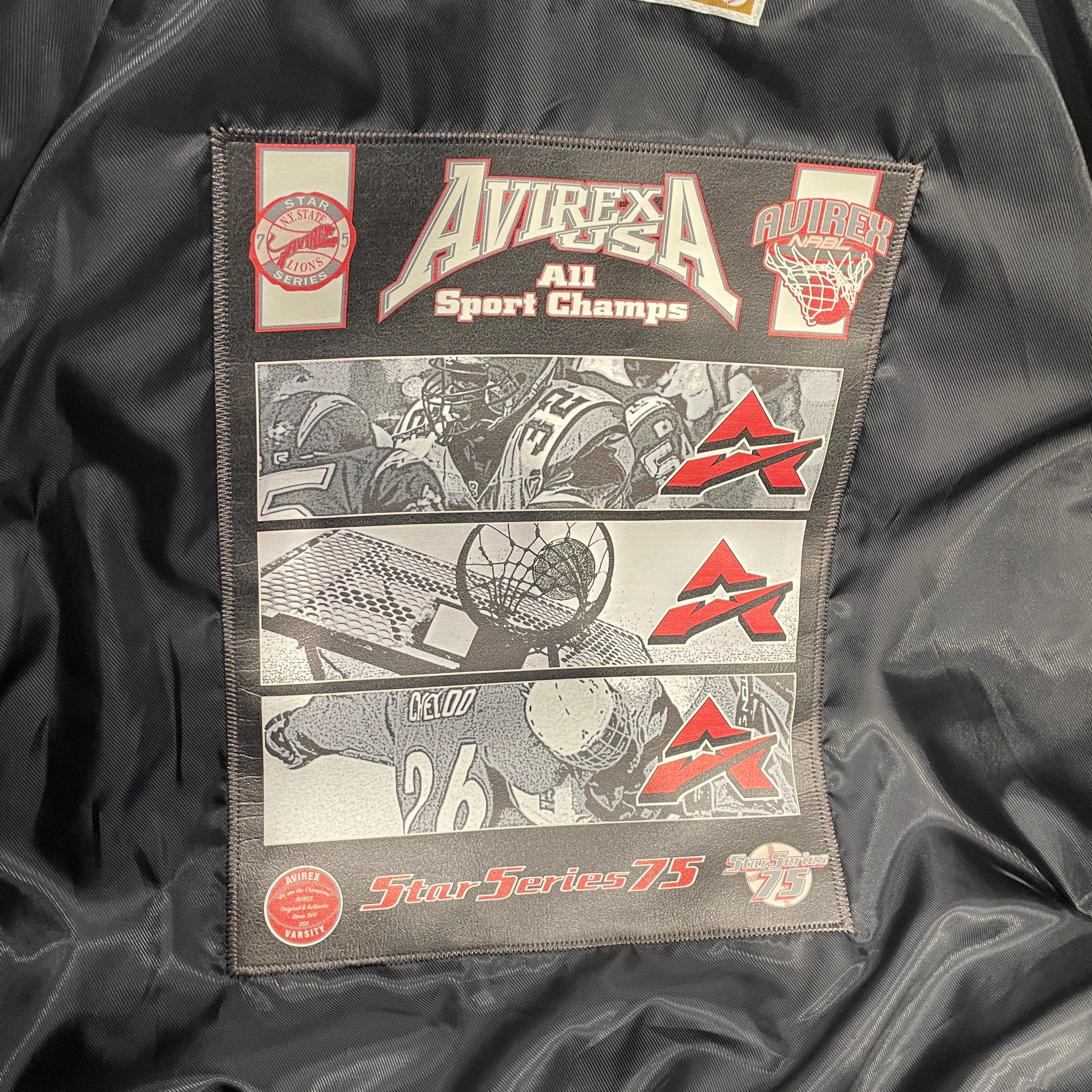 AVIREX/Riders Jkt (S)/L/Leather/BLK/LEGENDS JKT/CROC PATTERN ARM view 7