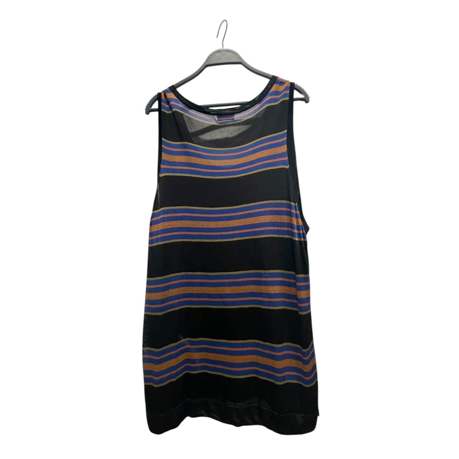 DRIES VAN NOTEN/SL Blouse/XL/Stripe/BLK/orange blue striped view 2