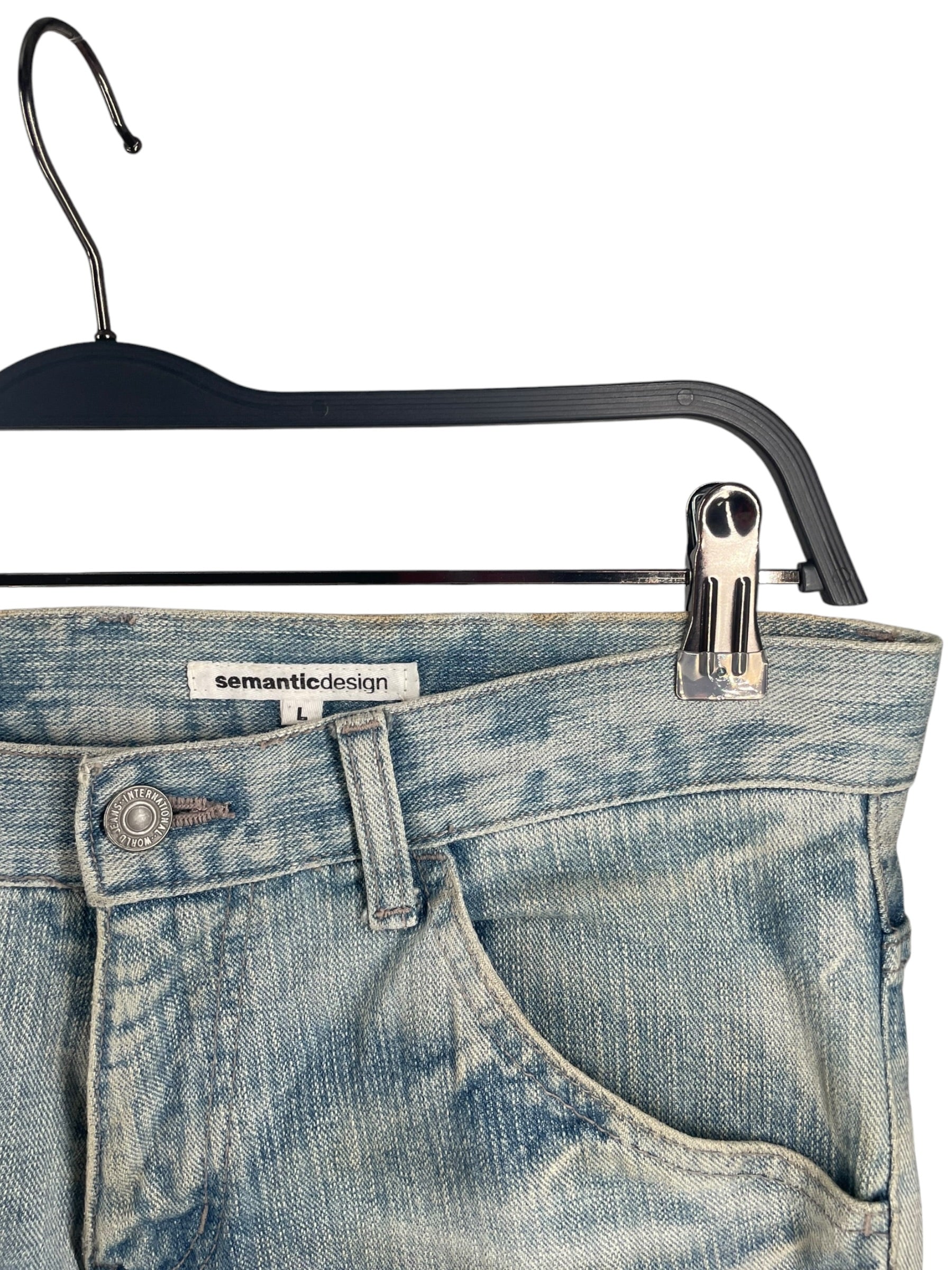 Semantic design/Straight Pants/L/Denim/BLU/REPAIRED WASHED DNM view 5