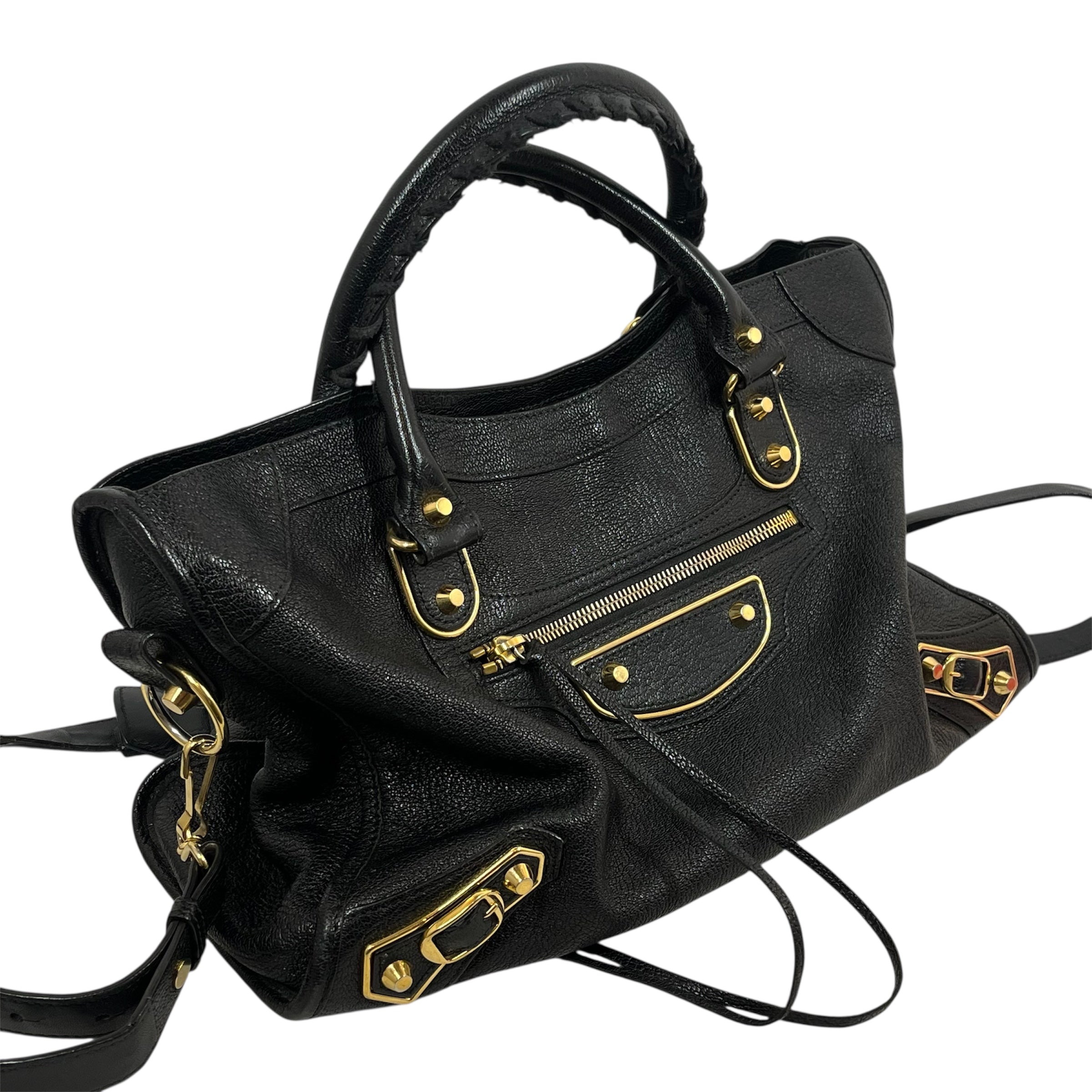 BALENCIAGA/Hand Bag/Leather/BLK/CITY BAG view 6
