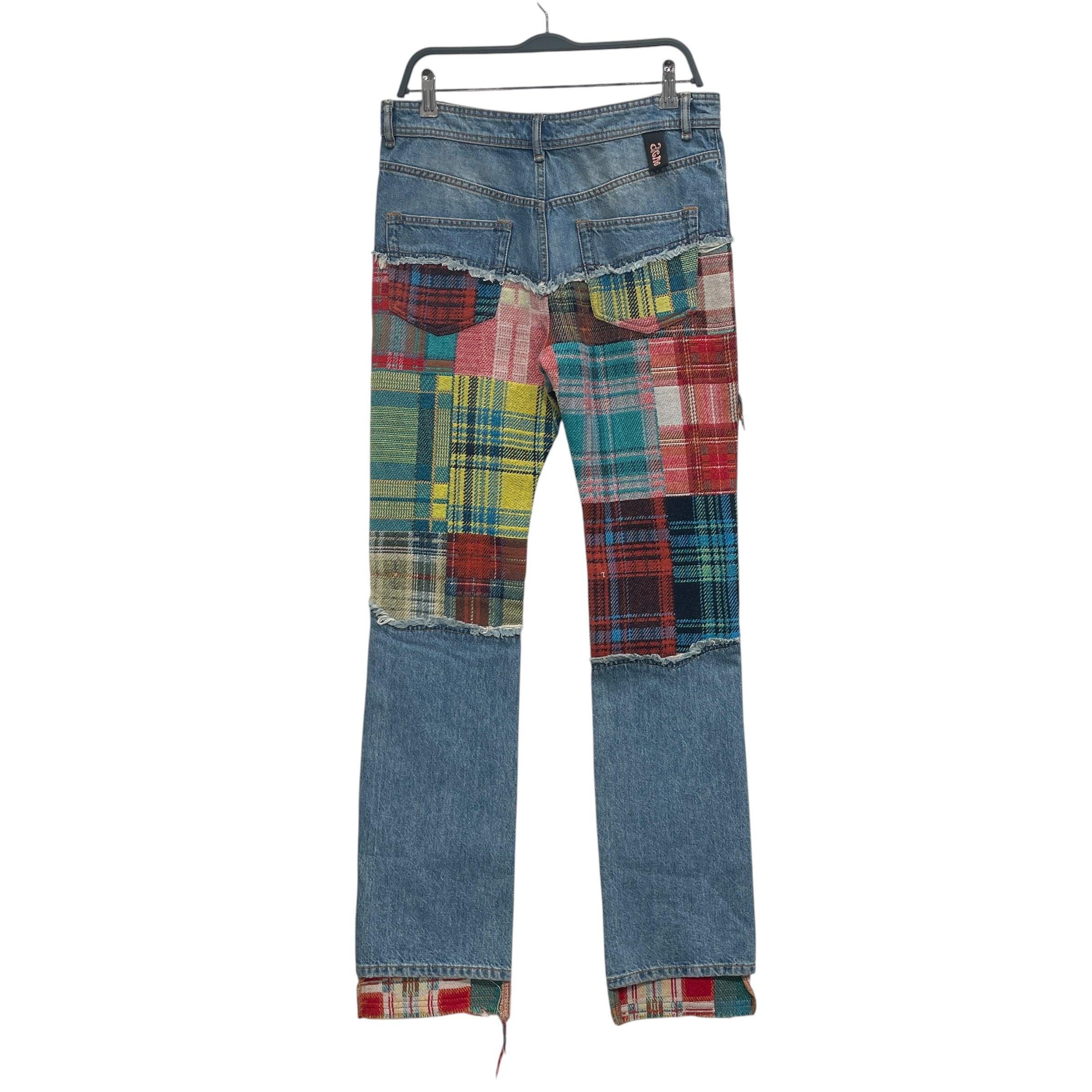 Acne Studios/Pants/46/Denim/BLU/Plaid/MLT patchwok jeans view 2
