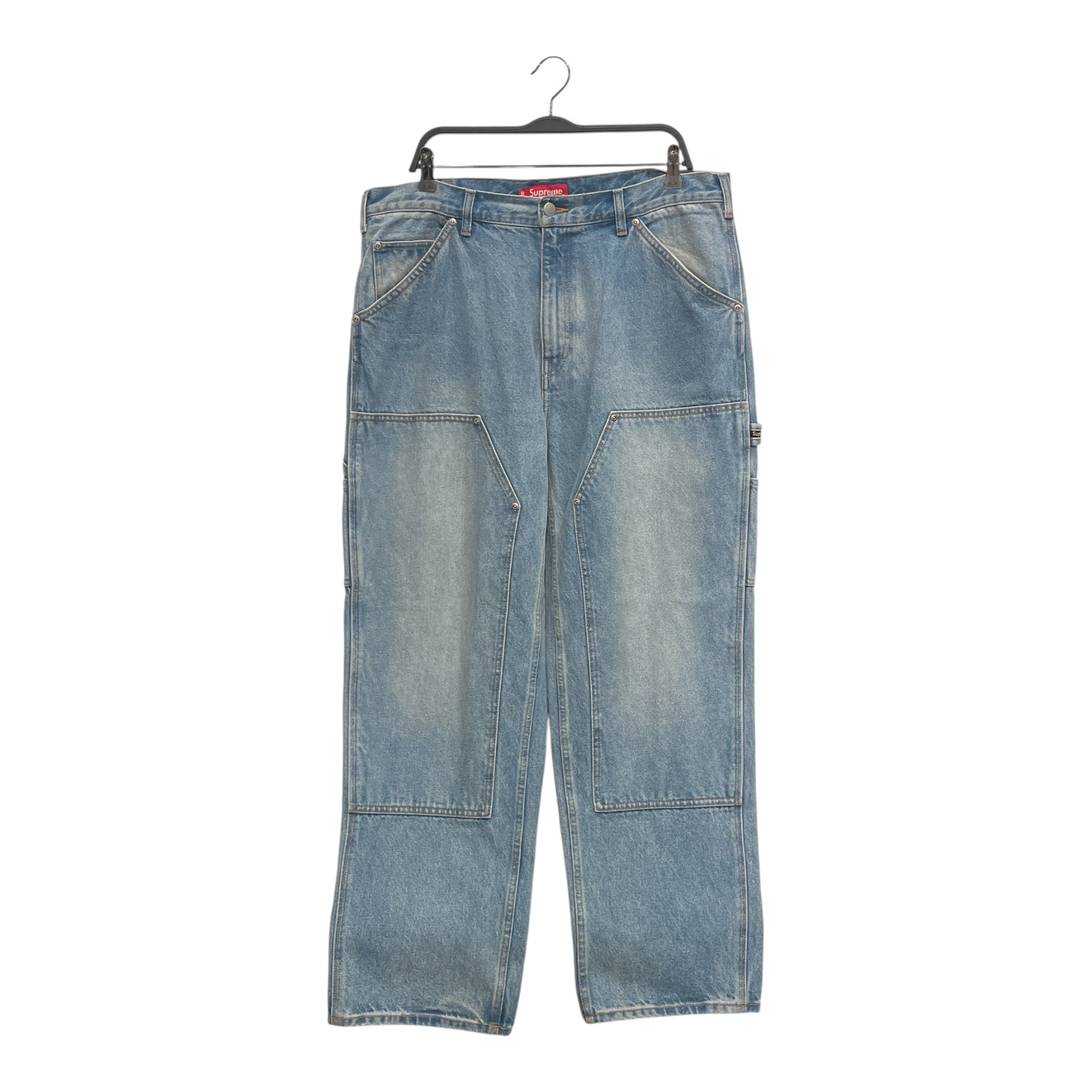 Supreme/Pants/36/Denim/BLU/CARGO POCKETS YELLOW SIDE LOGO view 1