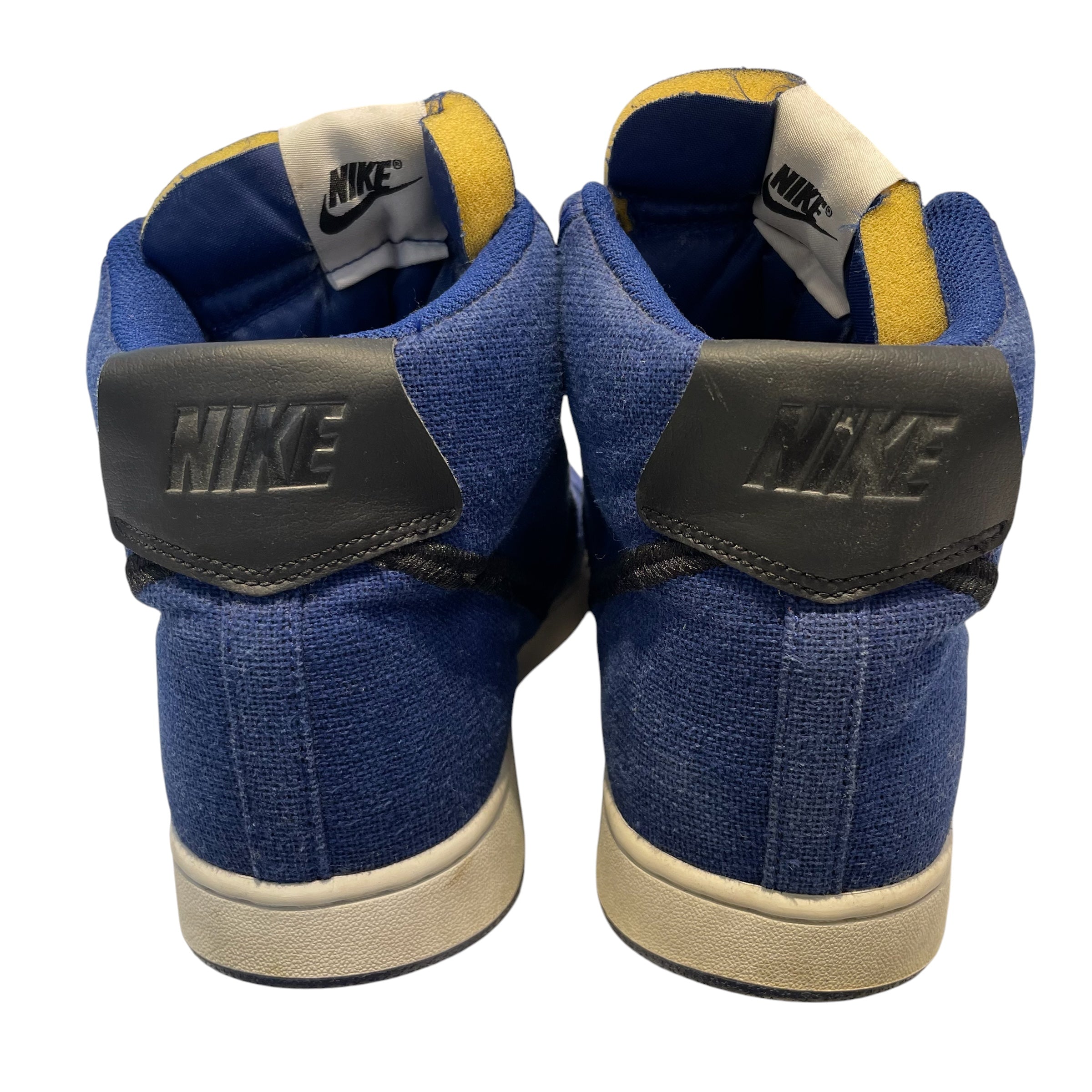 STUSSY/Hi-Sneakers/US 10/NVY/CANVAZ/CHECK EMBRD/WHT SOLE view 4