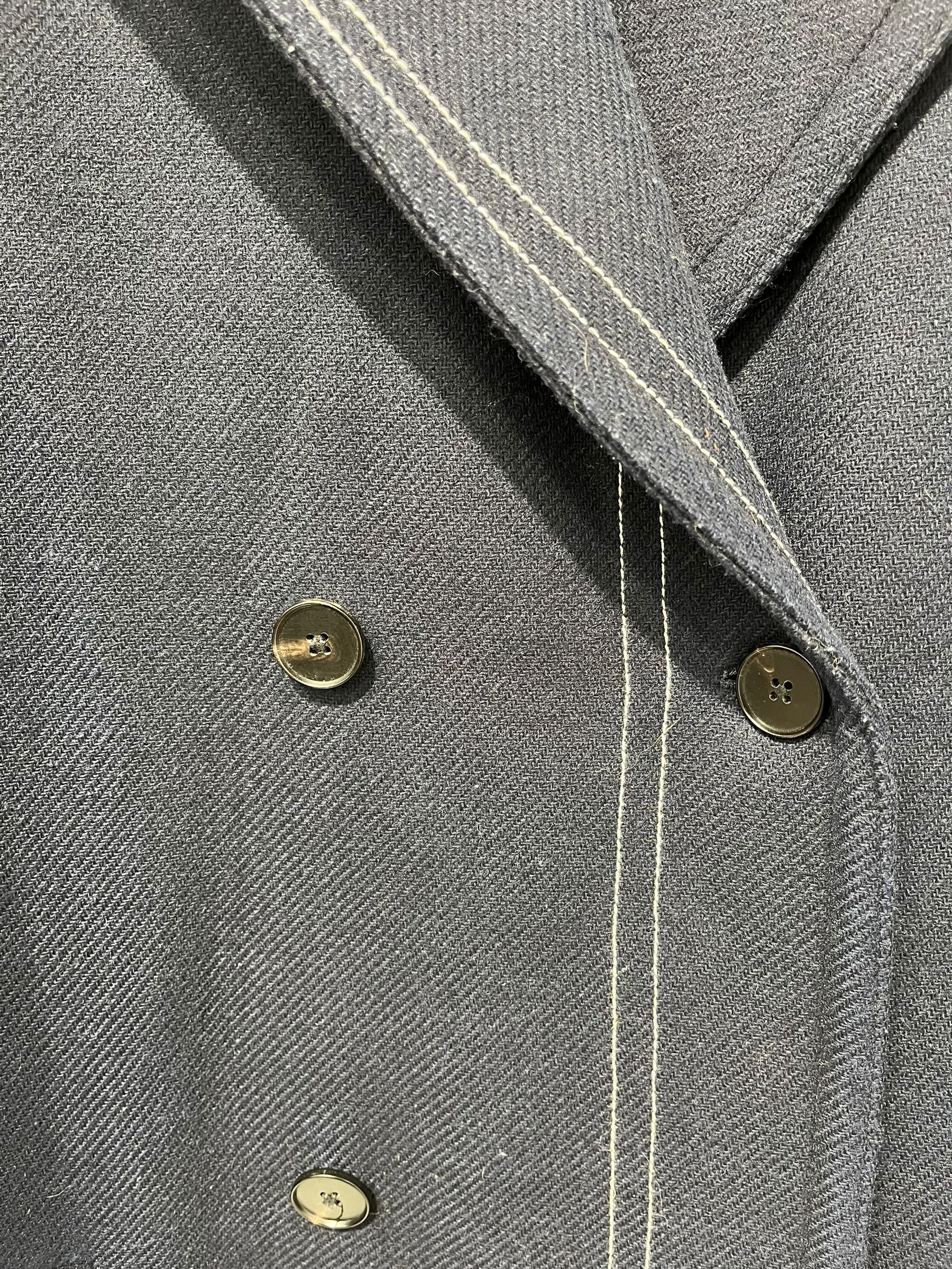Maison Margiela/Coat/48/Wool/NVY/2017 CONTRAST STICH OVERCOAT view 5