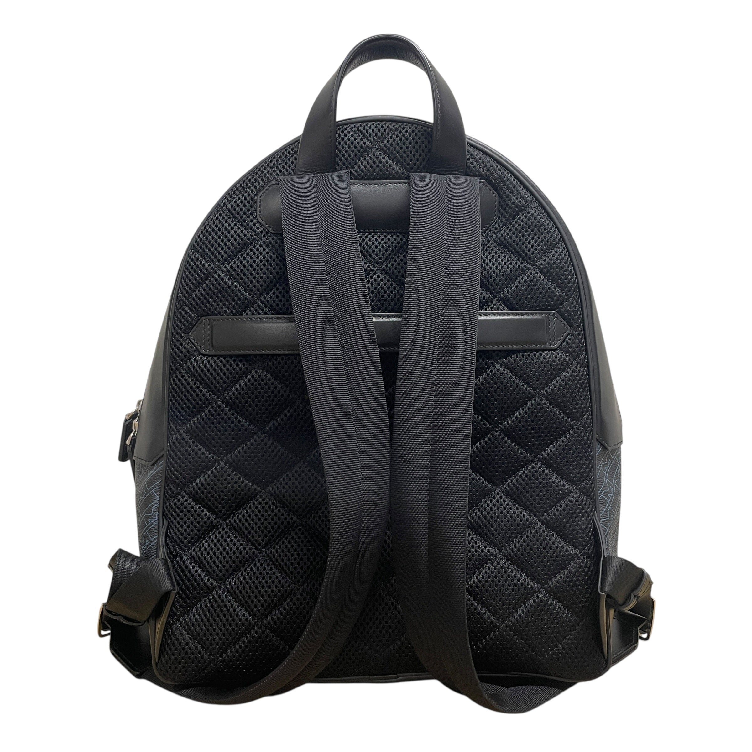 MONTBLANC/Backpack/Monogram/Leather/BLK/BLU M ALLOVER LOGO view 2