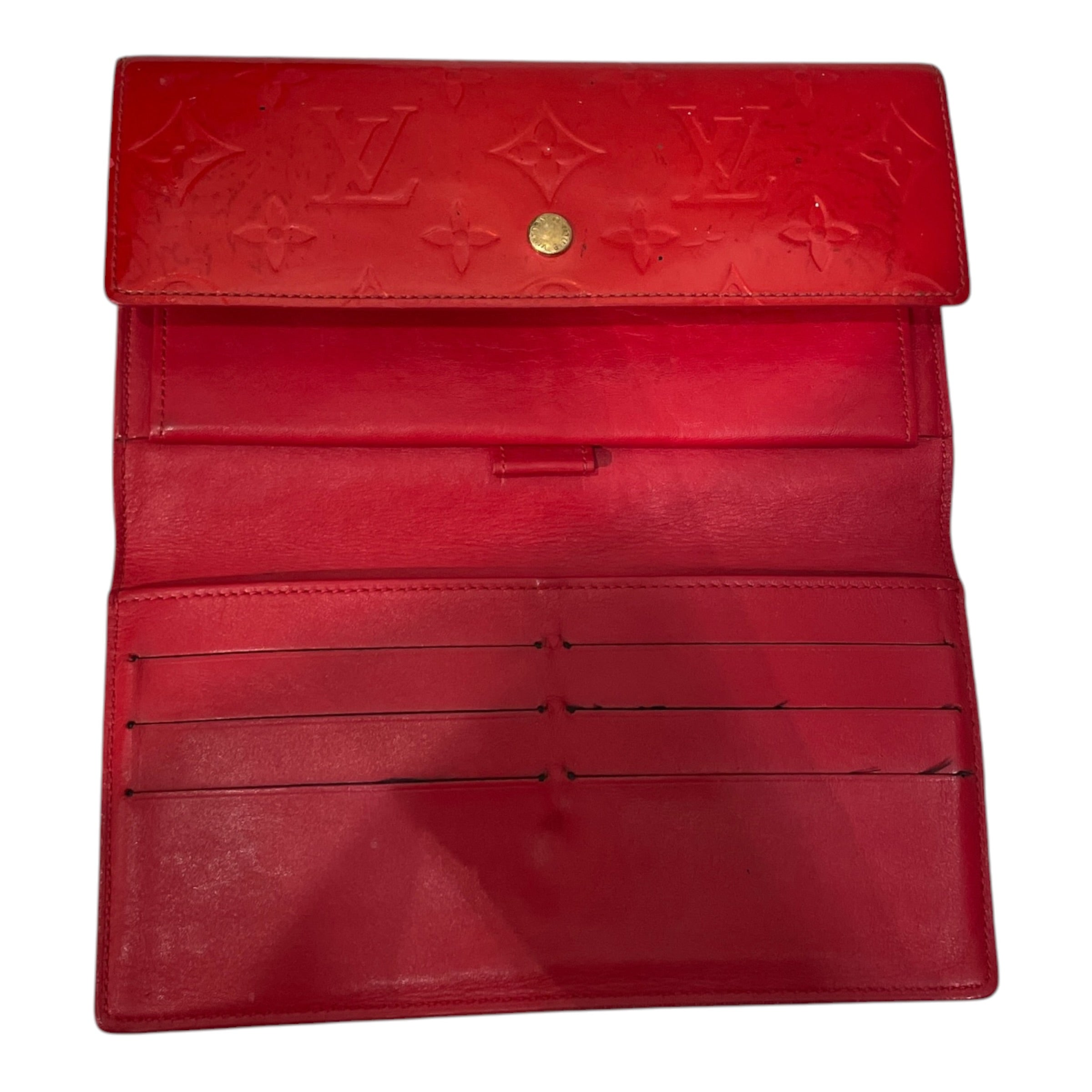 LOUIS VUITTON/Long Wallet/Monogram/Leather/RED/L's/ view 6