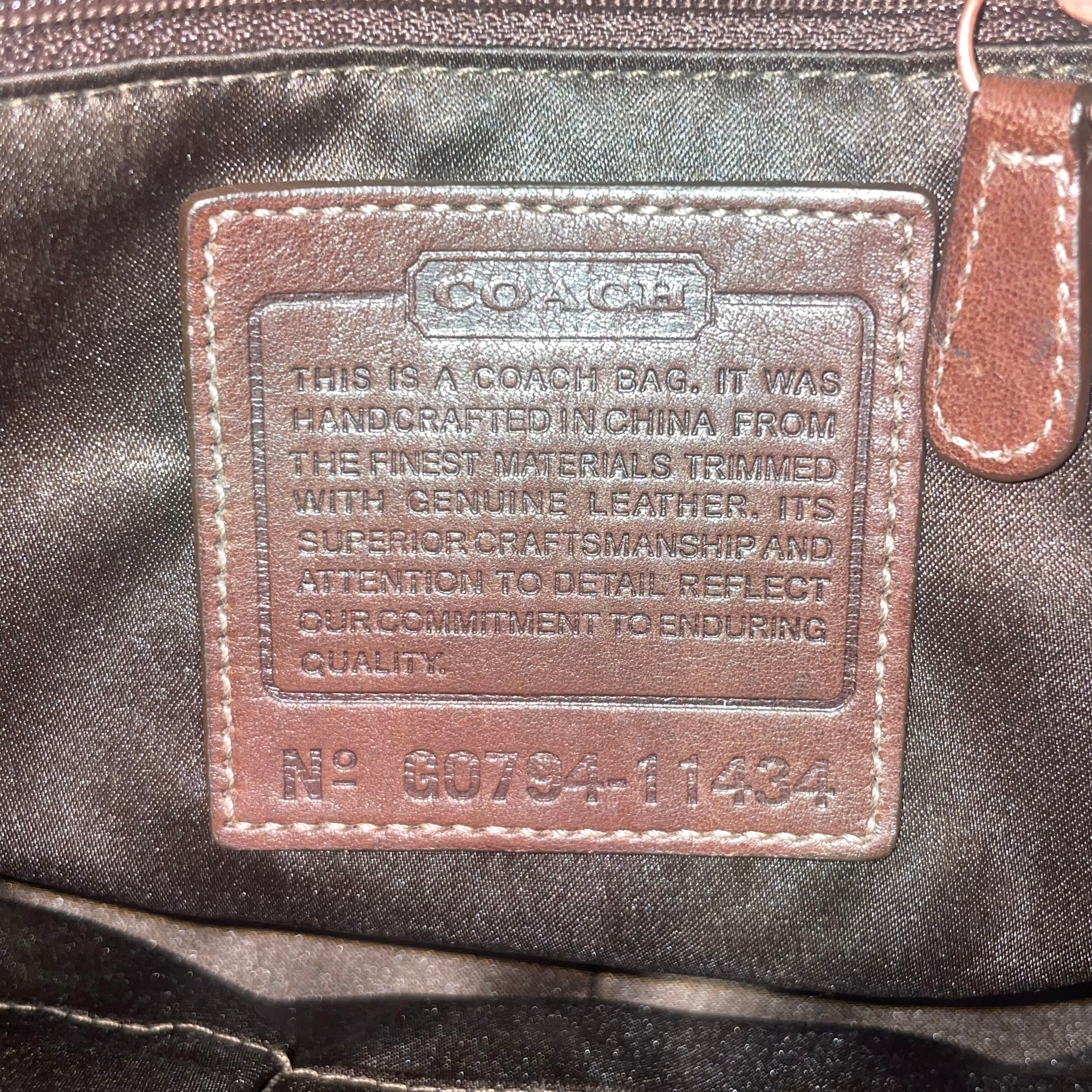 COACH/Bag/Monogram/BRW/vintage/big gld buckle/drk brw view 6