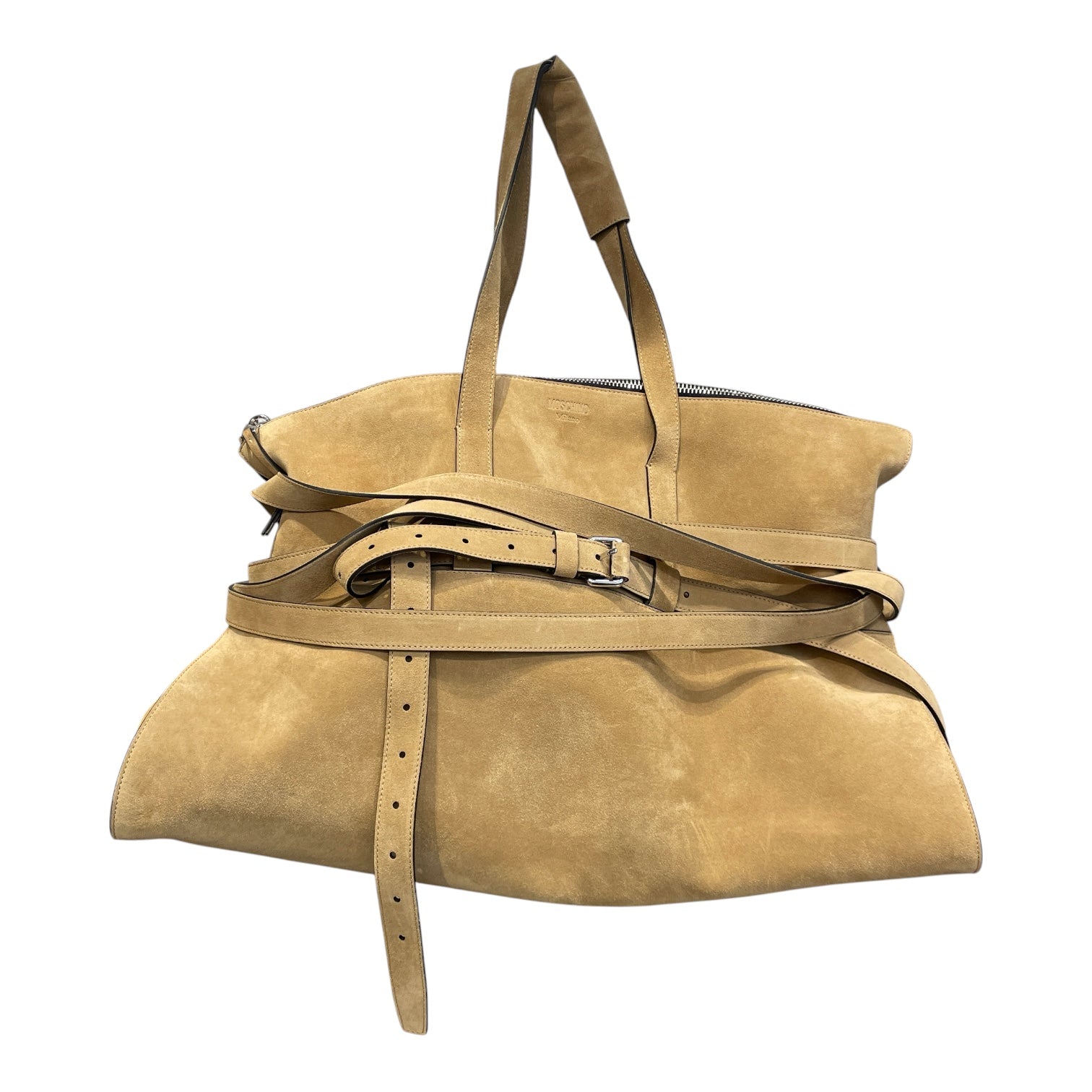 MOSCHINO/Boston Bag/Suede/CML/tie me boston bag view 1