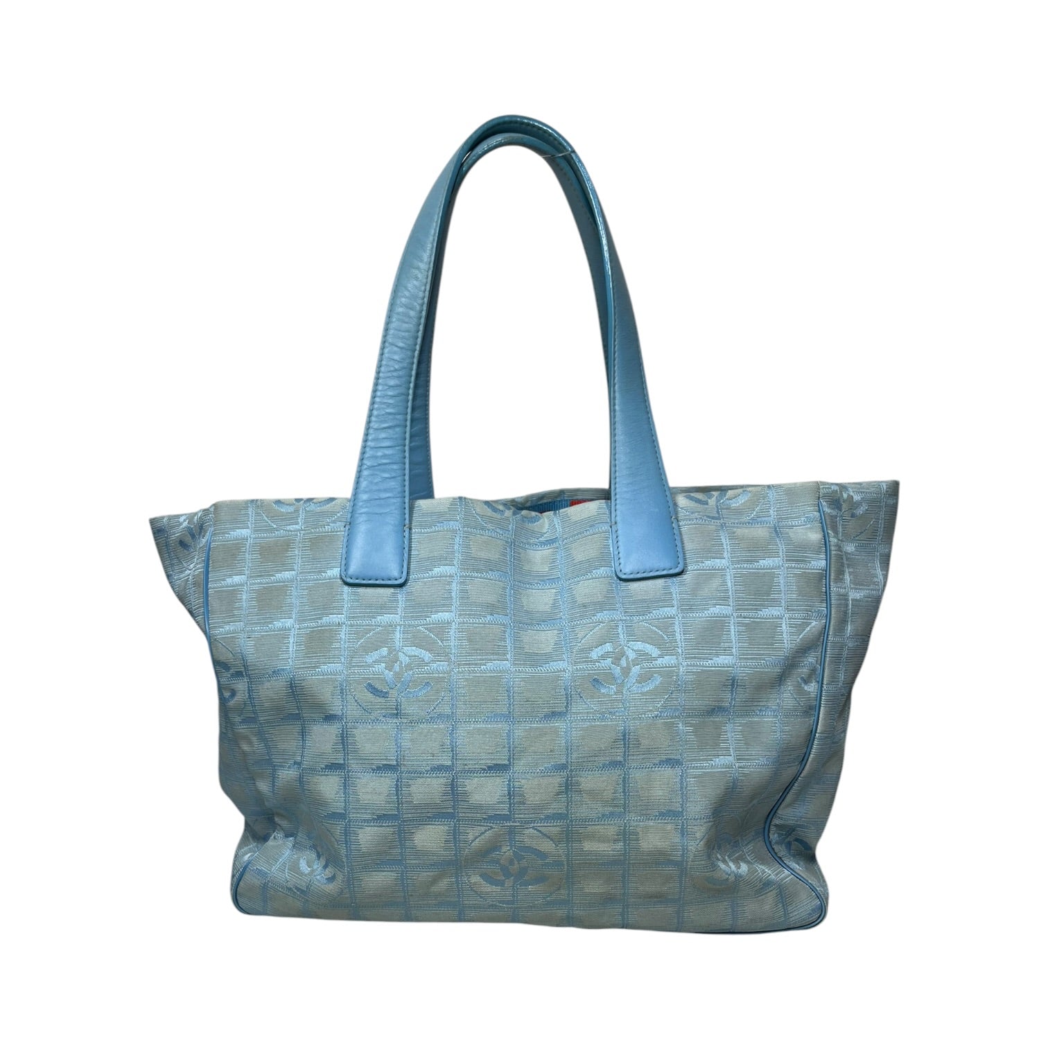 CHANEL/Hand Bag/Monogram/Cotton/BLU/Travel Ligne Tote view 2