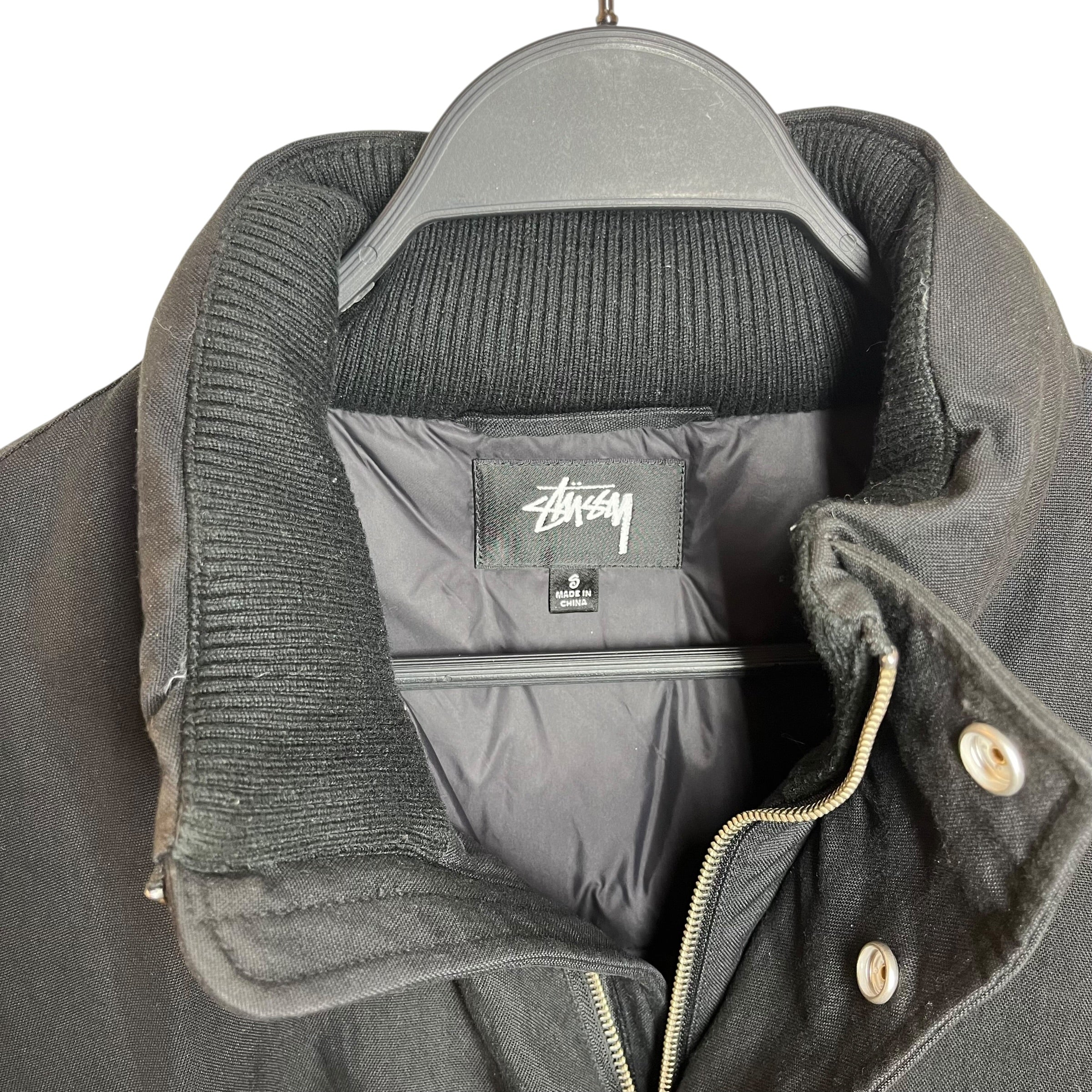 STUSSY/Puffer Jkt/S/Nylon/BLK/SHORT DOWN JKT view 3