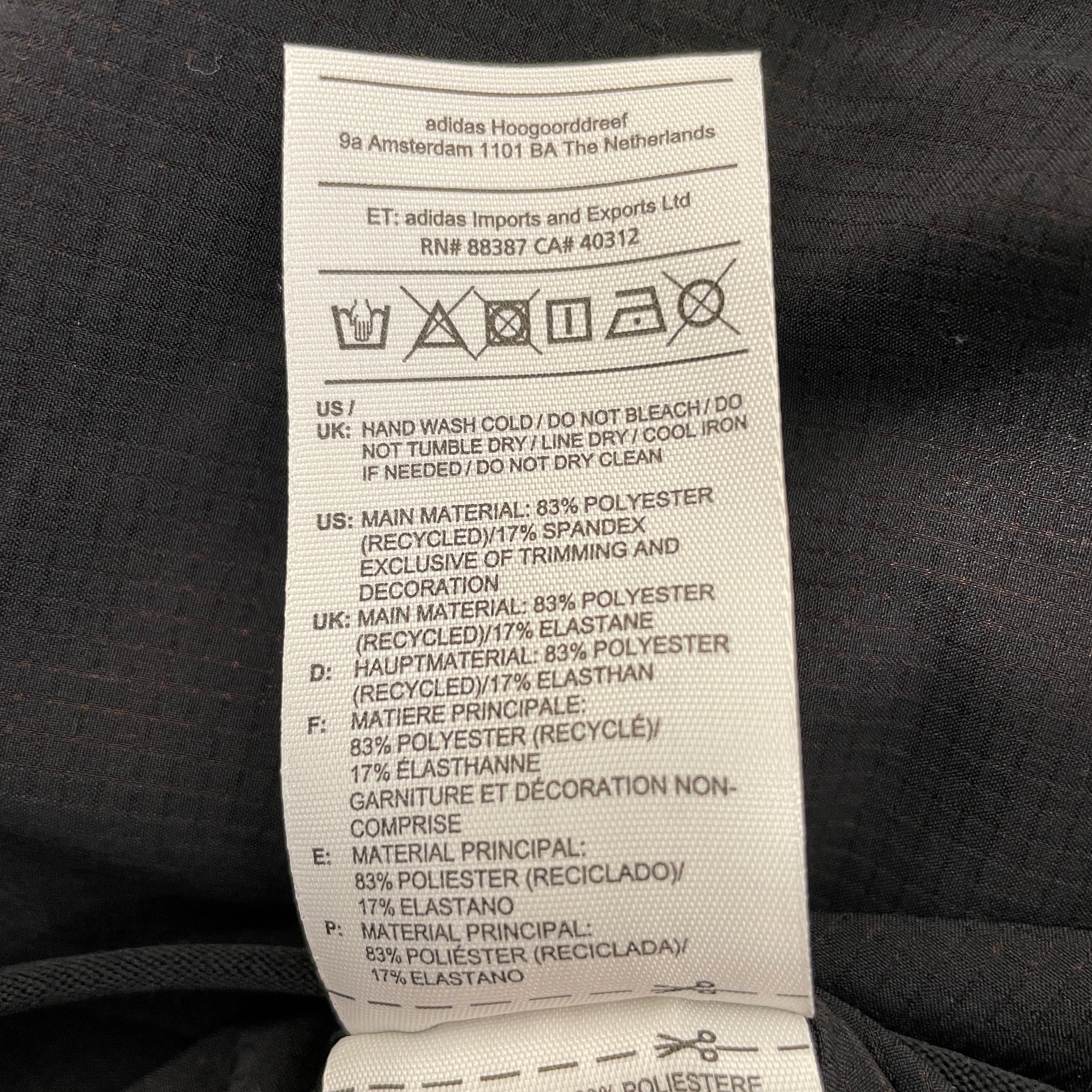 adidas/FEAR OF GOD/Hoodie/M/Nylon/BLK/ view 3