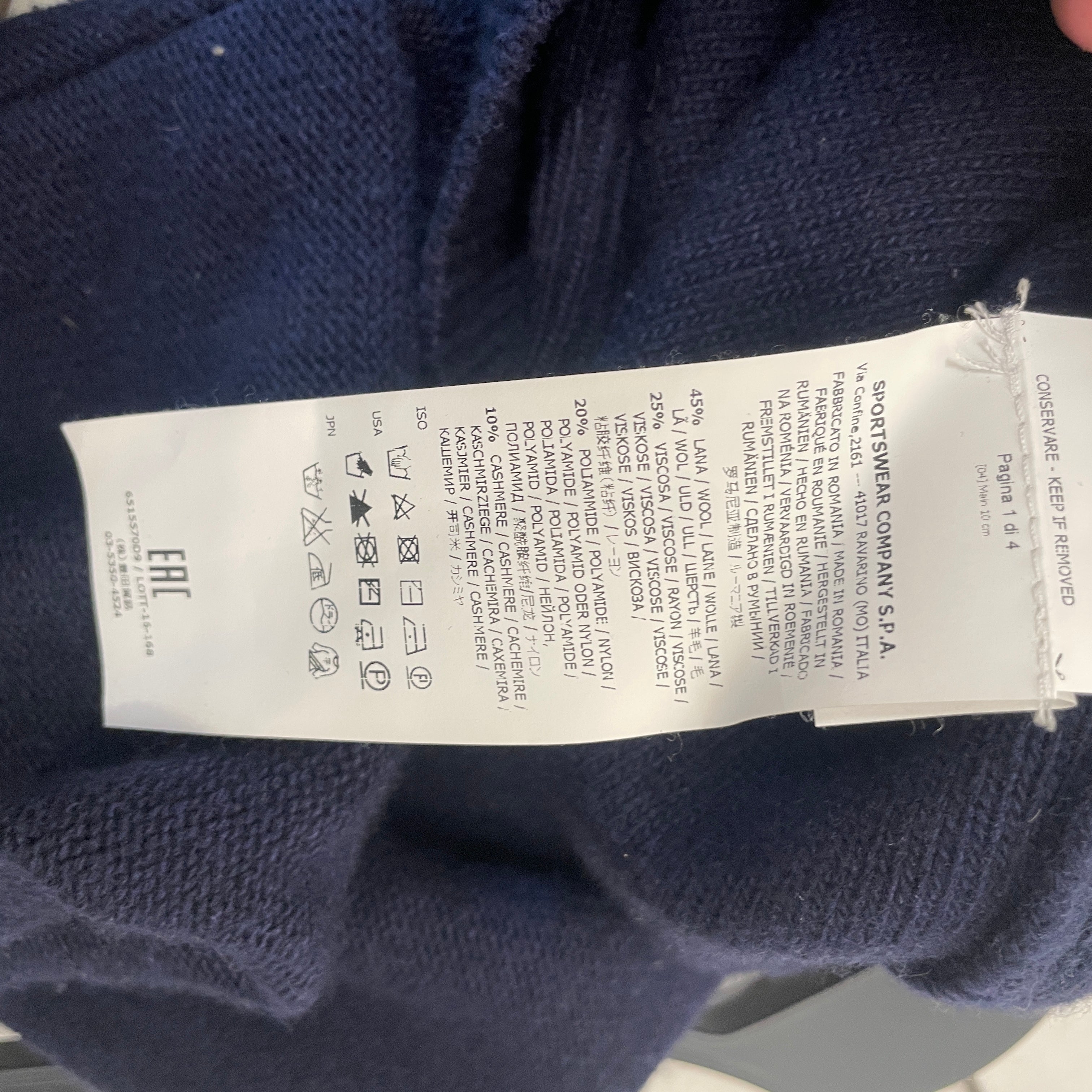 STONE ISLAND/Cardigan/XXL/Wool/NVY/BUTTON UP KNIT view 6
