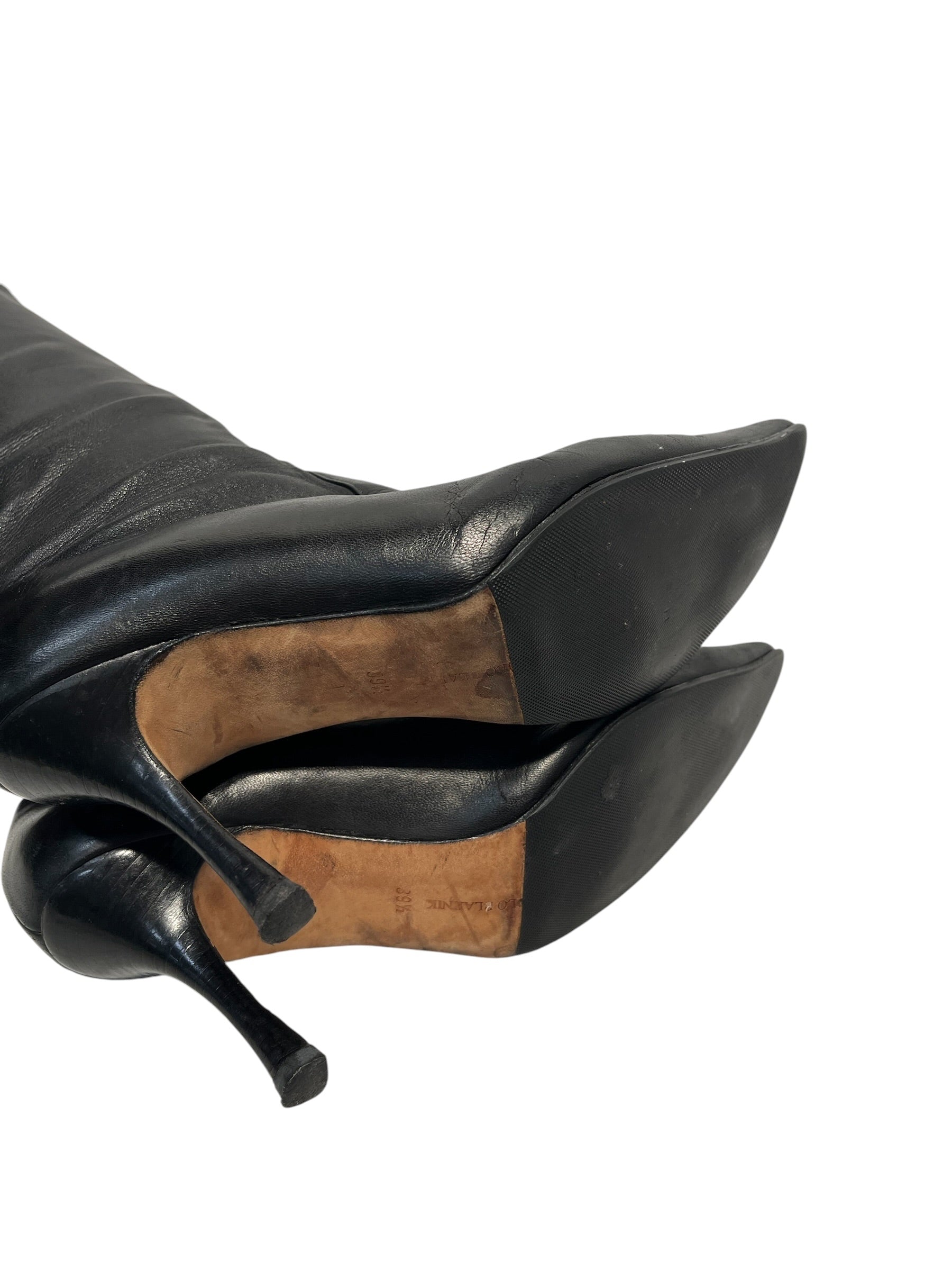 MANOLO BLAHNIK/Boots/EU 39/Leather/BLK/ view 3