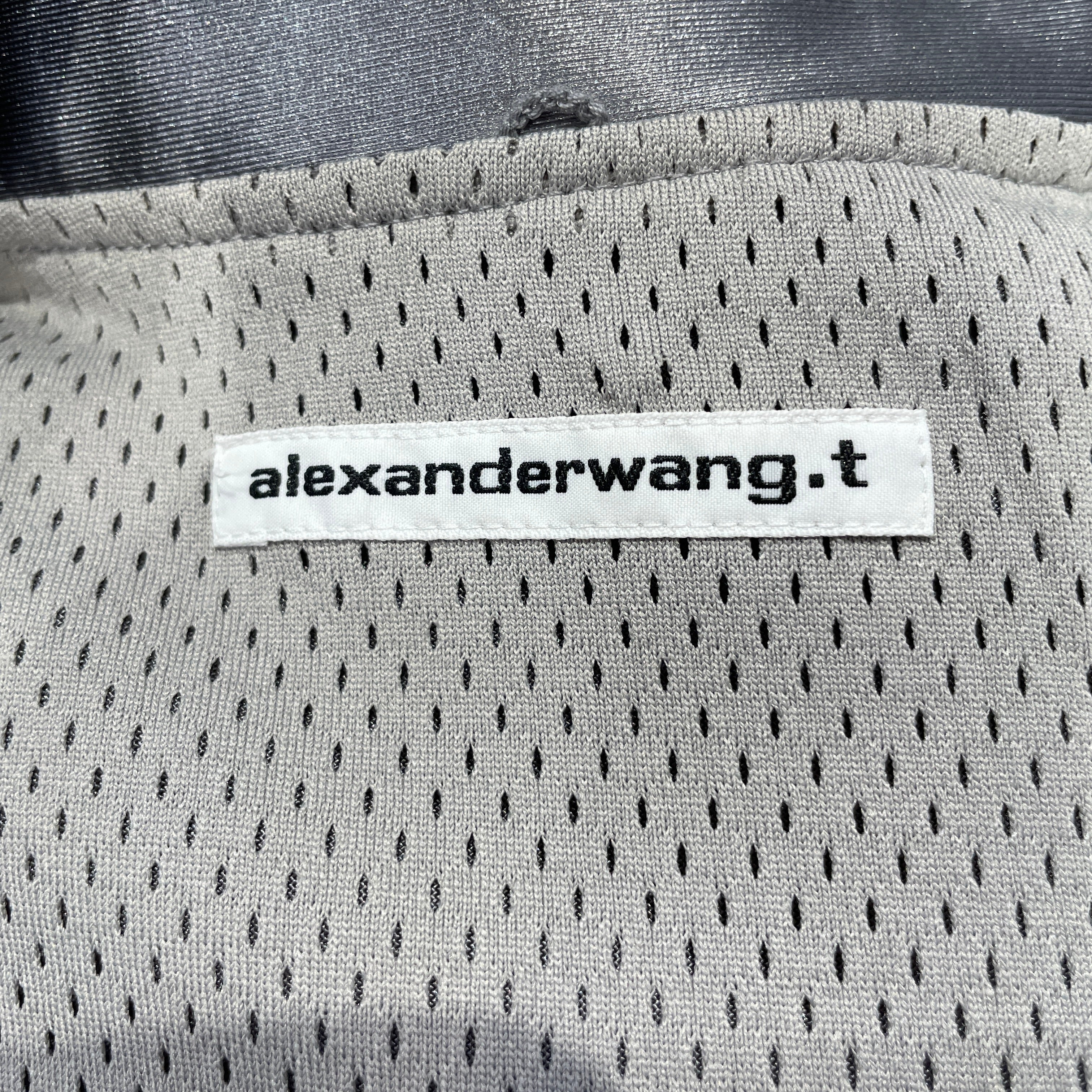 Alexander Wang/Jacket/M/Polyester/SLV/SHRUNKEN ZIP-UP IN ALLOY view 3