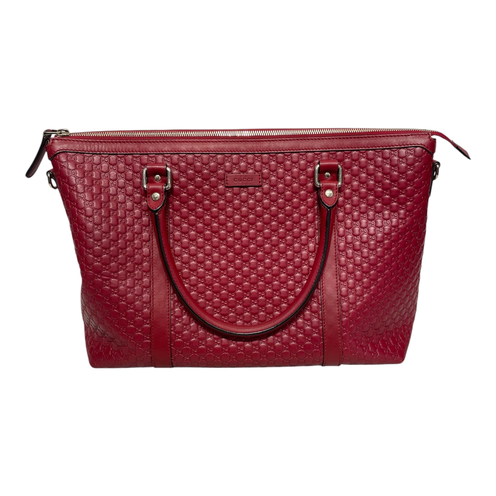 GUCCI/Tote Bag/Monogram/Leather/RED/MICROGUCCISSIMA view 1