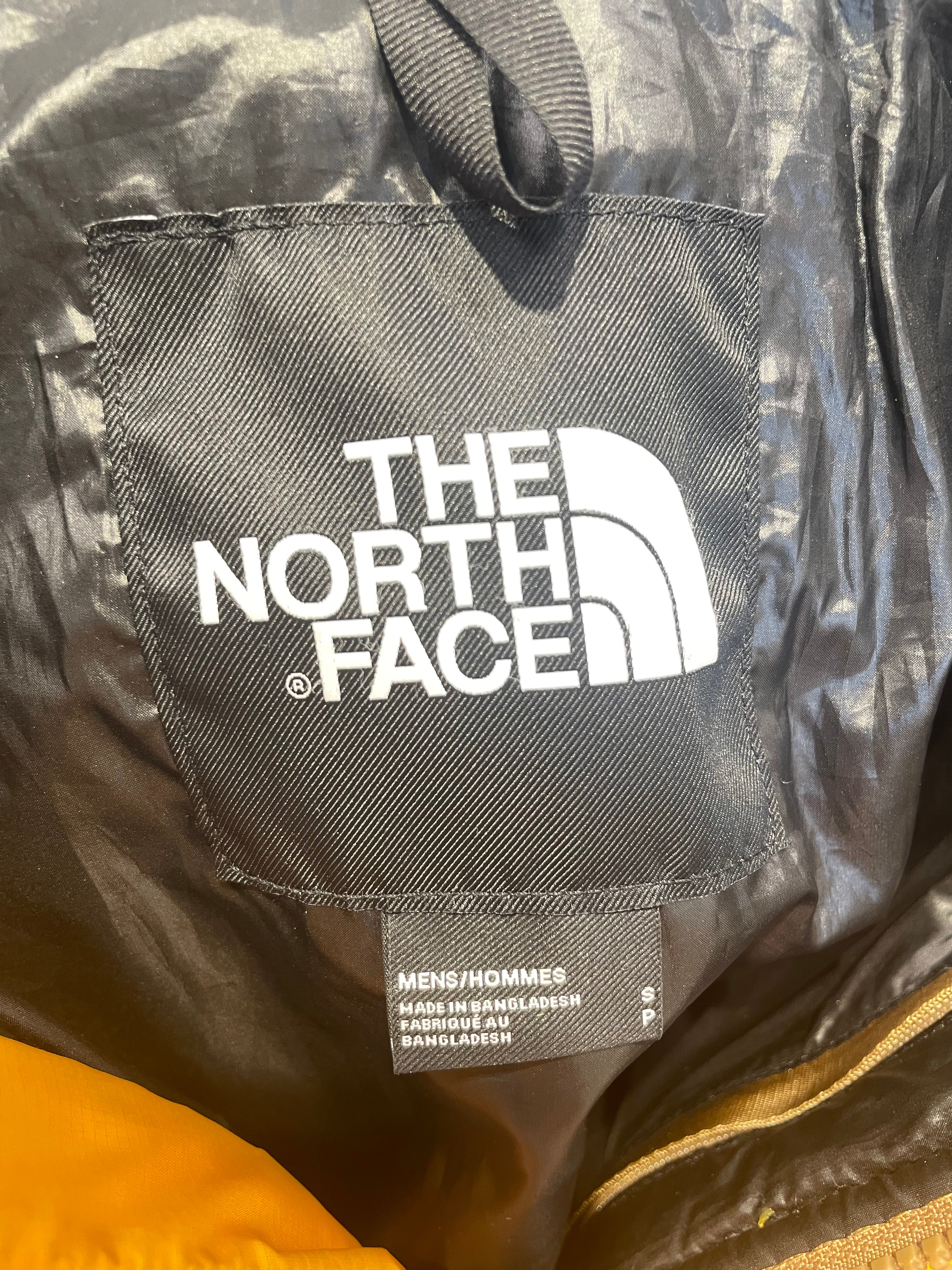 THE NORTH FACE/Puffer Jkt/S/Nylon/YEL/BROWN TOP/YELLOW BODY view 3