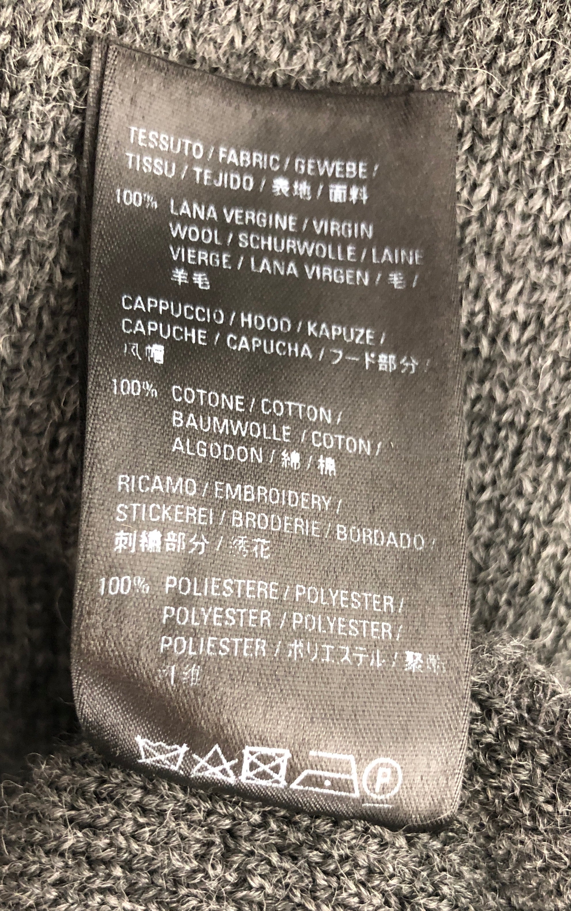 BALENCIAGA/Hoodie/XL/Wool/GRY/WOOL HOODED W/ CENTER BACK HIT view 6