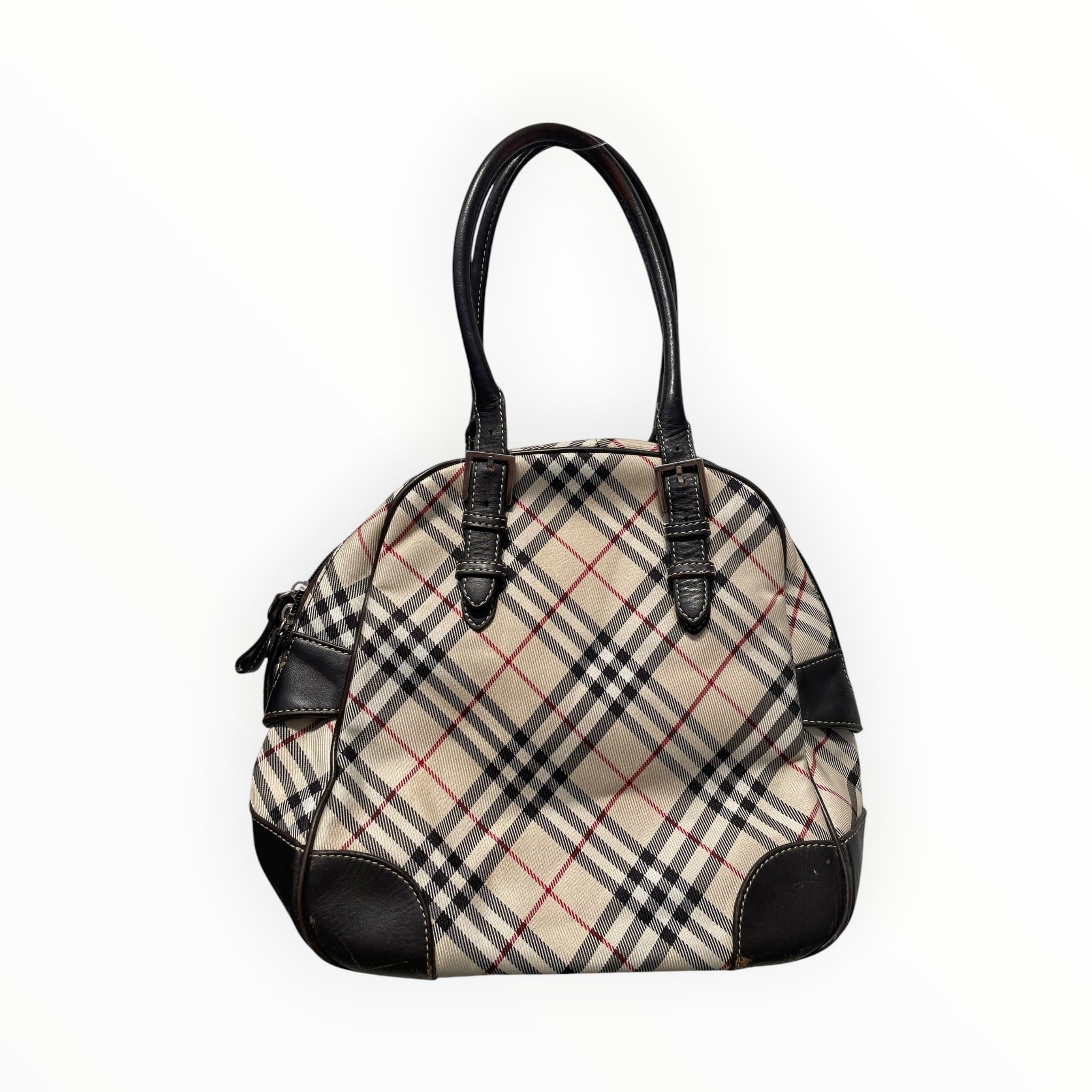 BURBERRY LONDON/Hand Bag/Plaid/Cotton/CRM/ view 1