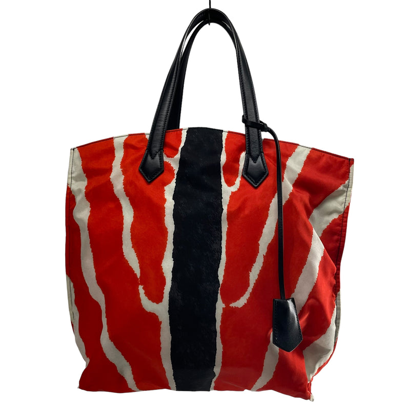 FENDI/Tote Bag/Stripe/Nylon/ORN/ANIMAL PRINT NYLON