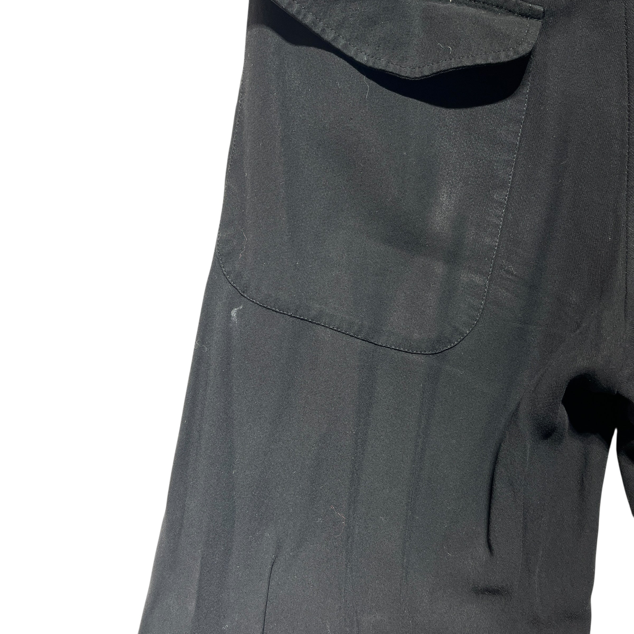 ANN DEMEULEMEESTER/Straight Pants/36/Cotton/BLK/Straight Leg Trousers view 6