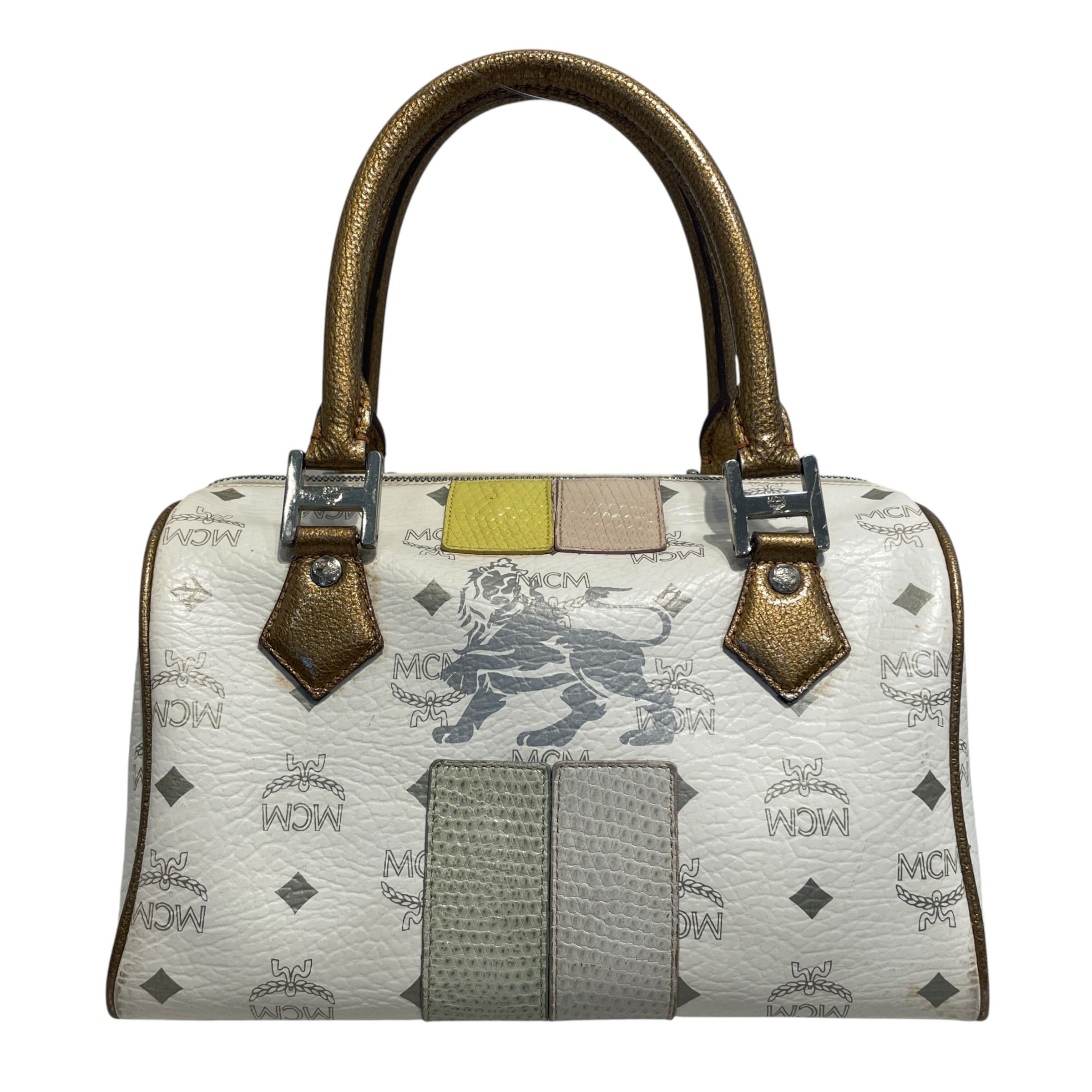 MCM/Tote Bag/Monogram/Leather/WHT/Monogram Luggage Bag view 1