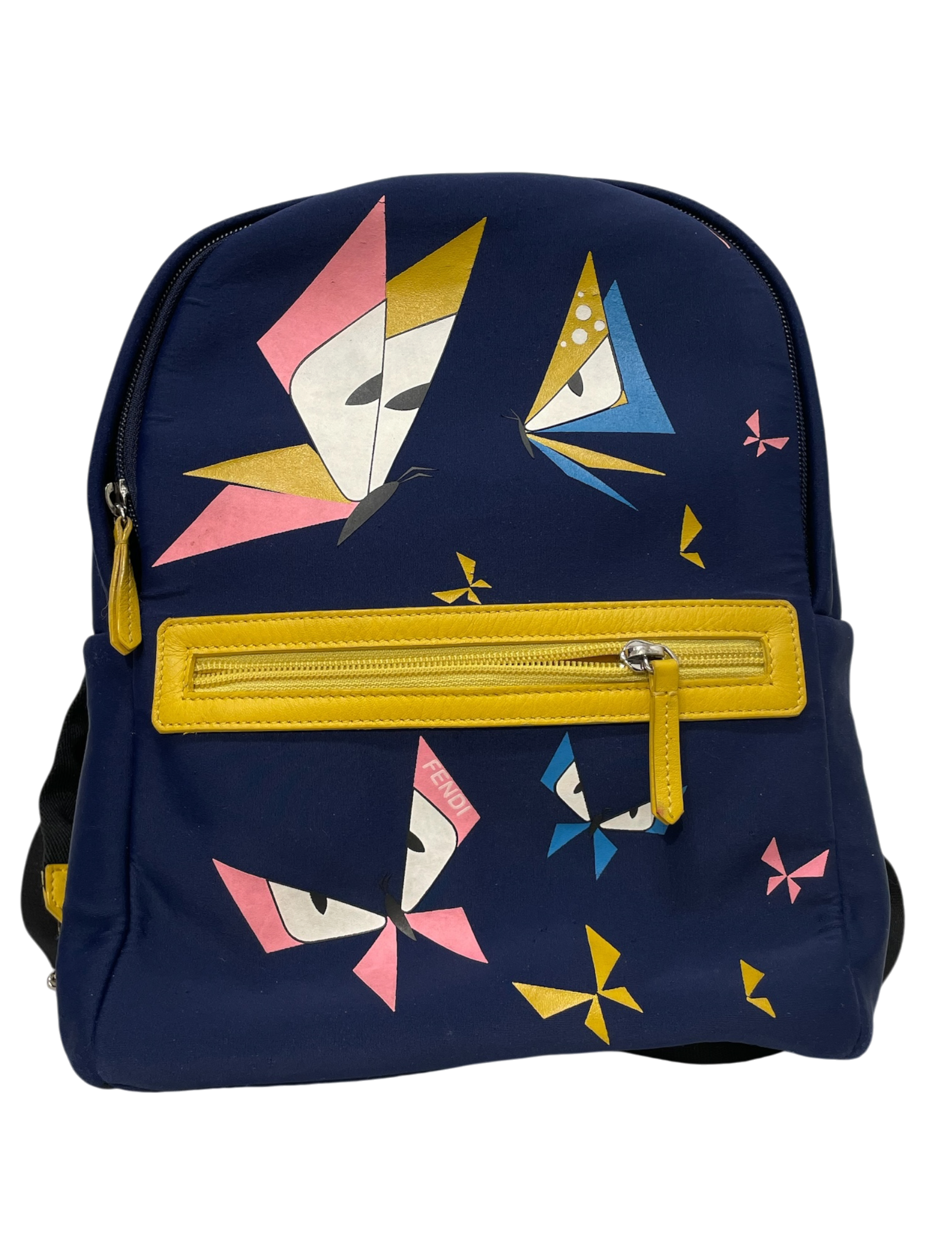 FENDI/Backpack/Graphic/Cotton/BLU/monster faces view 1