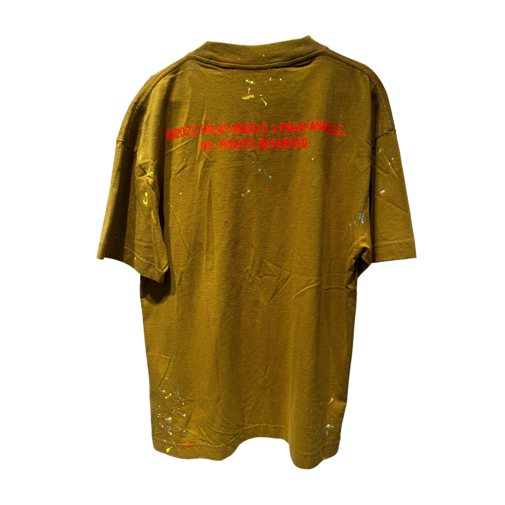 Palm Angels/T-Shirt/S/Cotton/GRN/Graphic/Paint Splatter view 2