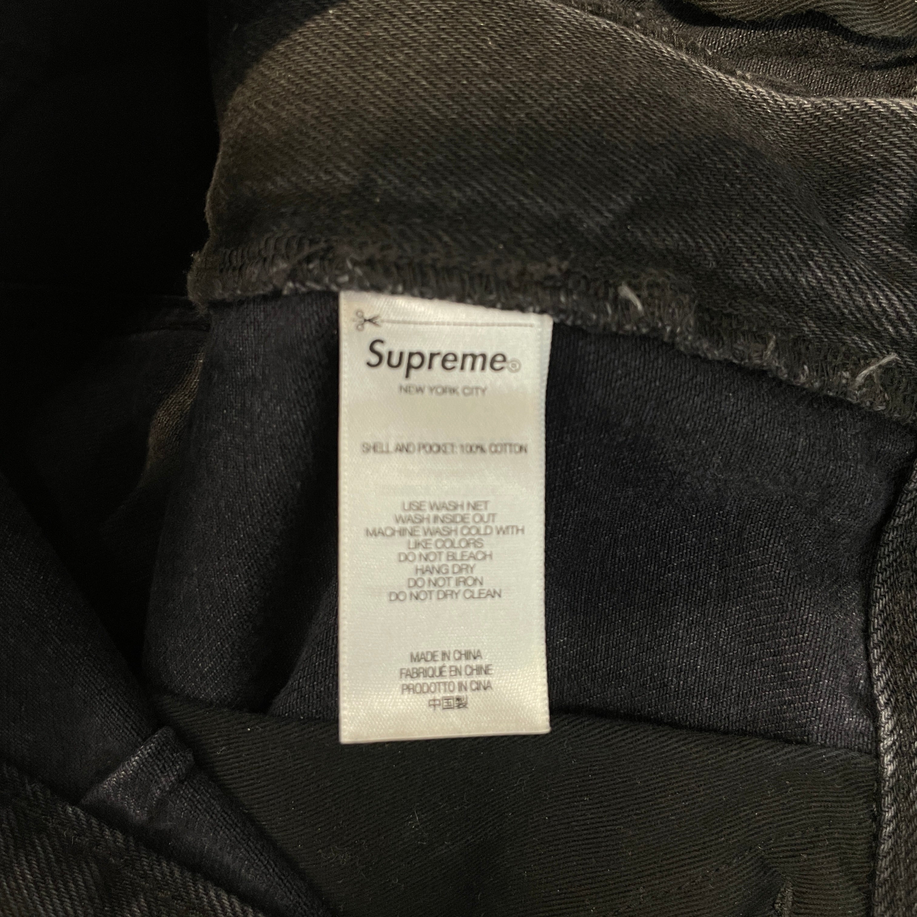 Y's/Y's/Supreme/Pants/30/Cotton/BLK/Washed Black Denim Utility view 4