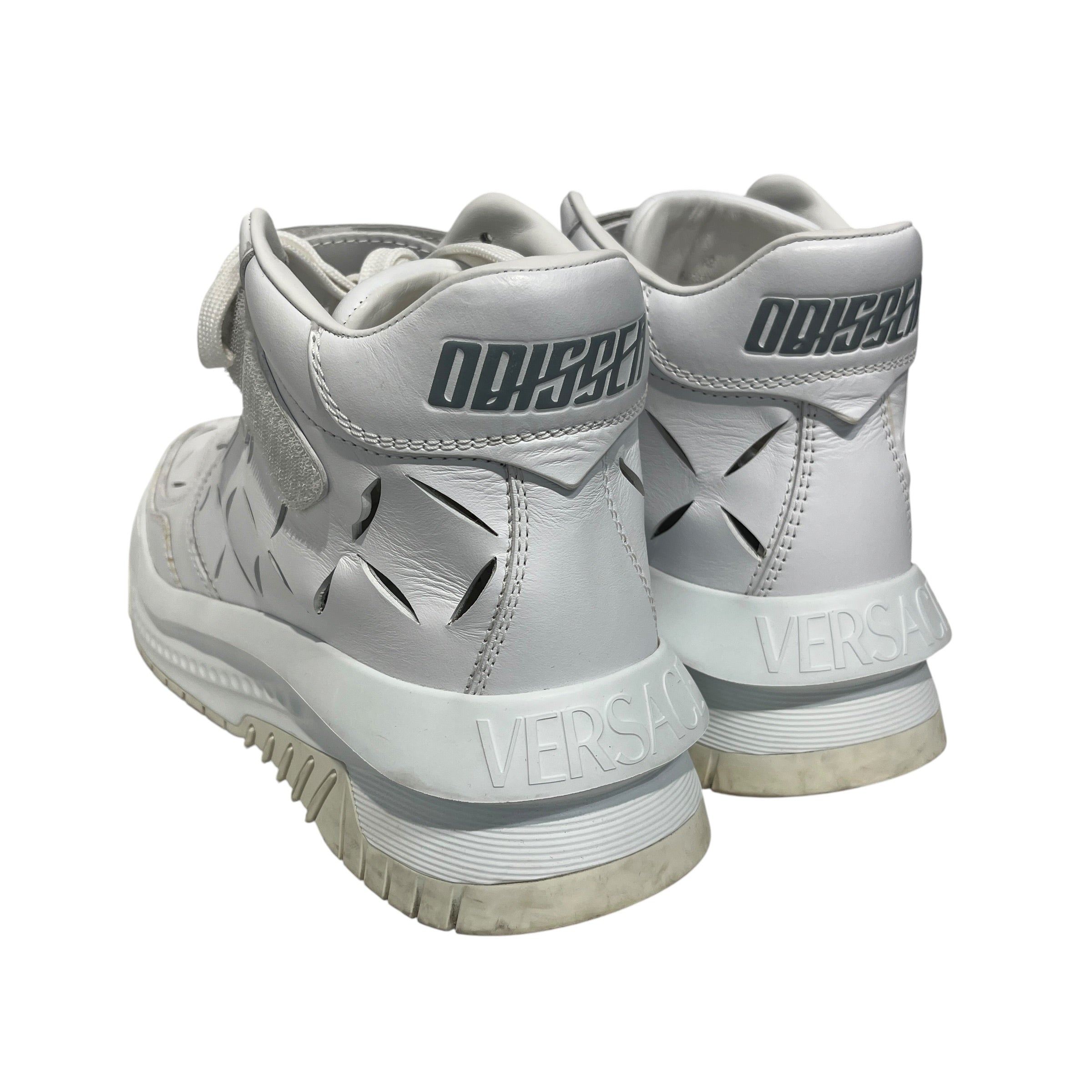 VERSACE/Hi-Sneakers/EU 42/Leather/WHT/Odissea Cut-Out Hi Sneakers view 2