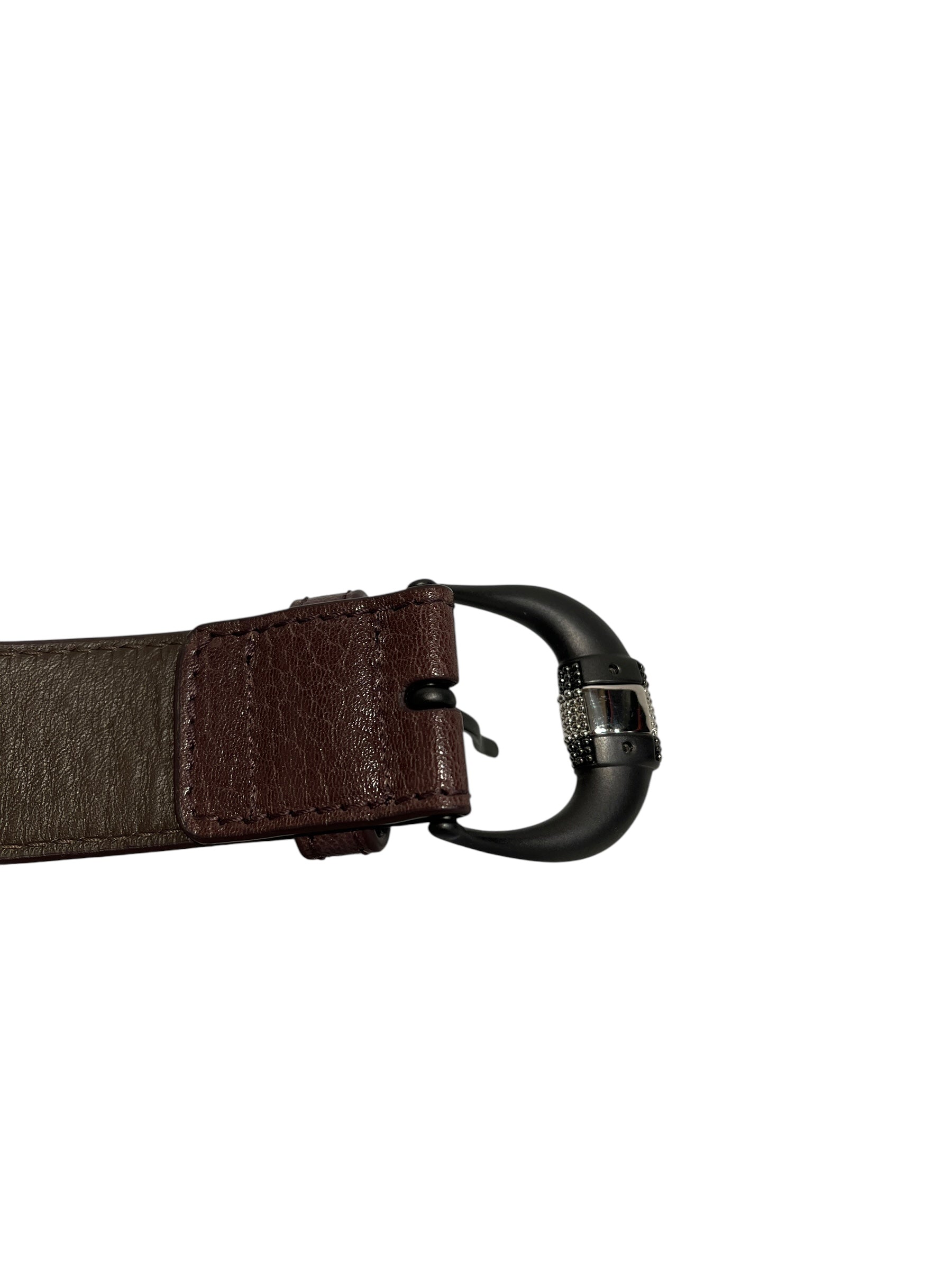 BOTTEGA VENETA/Belt/Iridescent/Leather/BRW/GOLD/SILVER/STUDS view 3