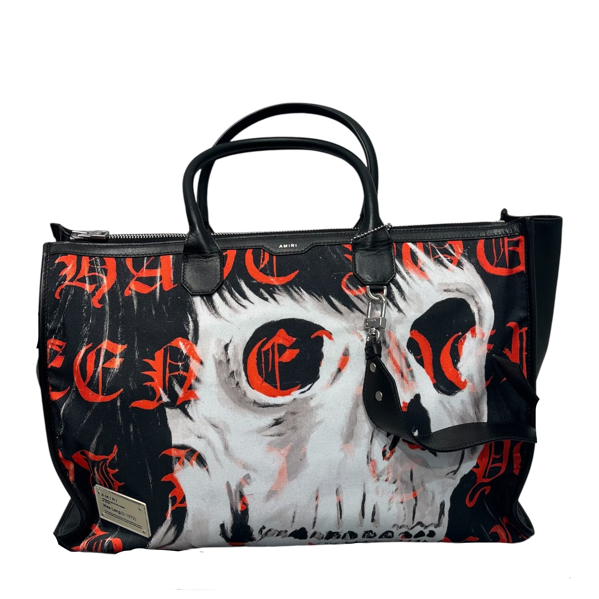 AMIRI/Tote Bag/BLK/All Over Print/SKULL TOTE BAG view 1