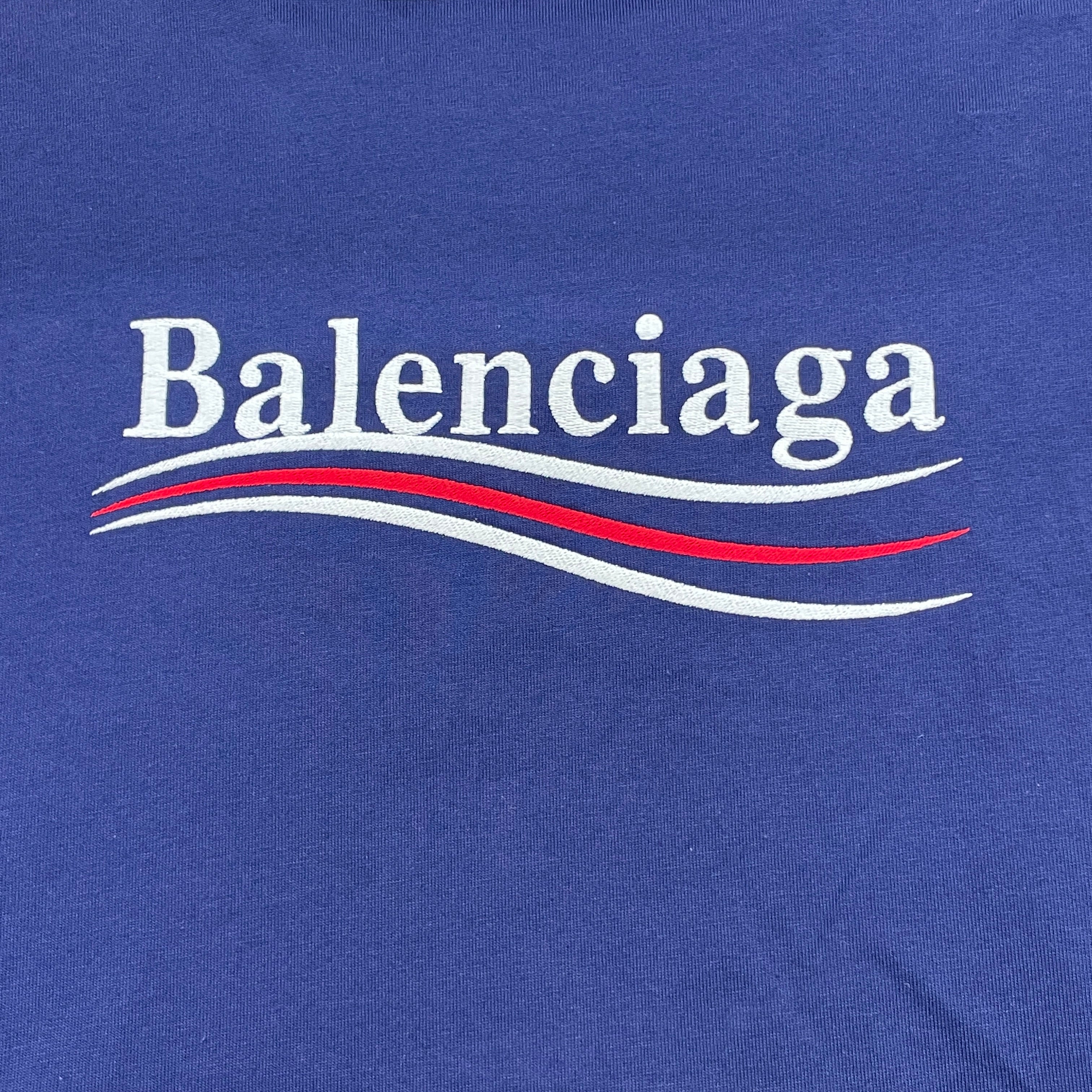 BALENCIAGA/T-Shirt/S/Cotton/BLU/High Neck/ view 5