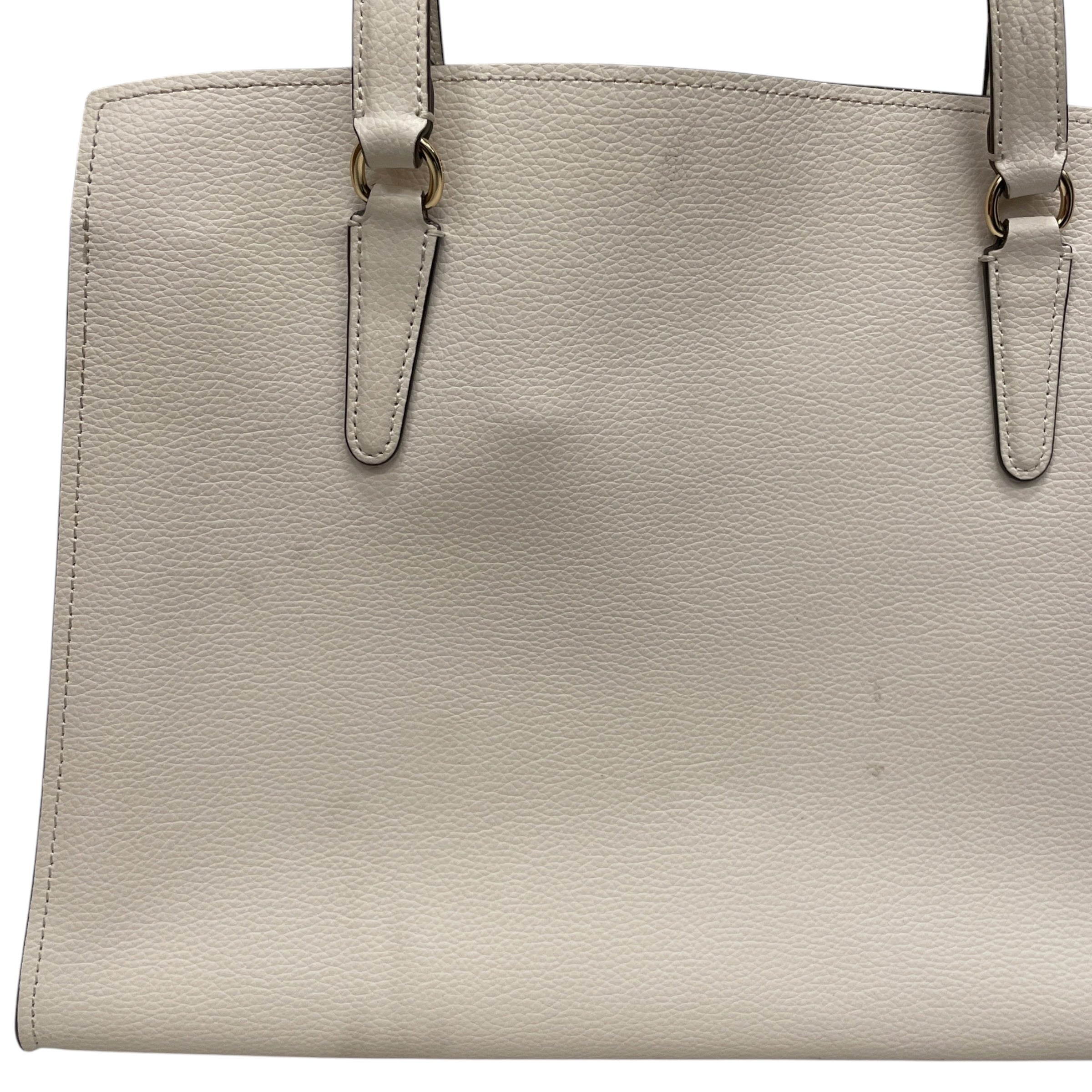 COACH/Bag/Leather/WHT/CARRYALL TOTE/AS IS view 4