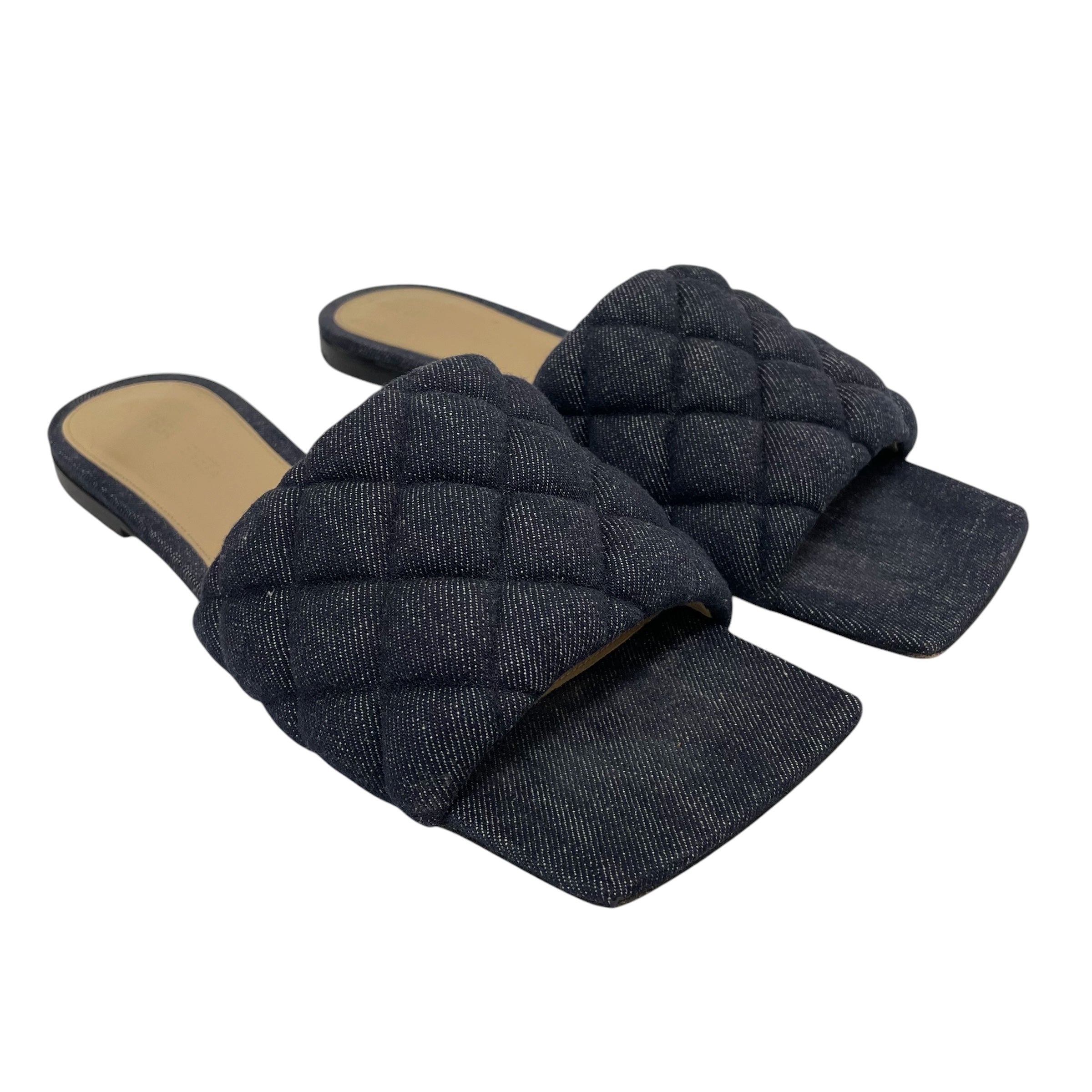 BOTTEGA VENETA/Sandals/EU 38/Denim/IDG/PADDED CLOTH MULES view 1