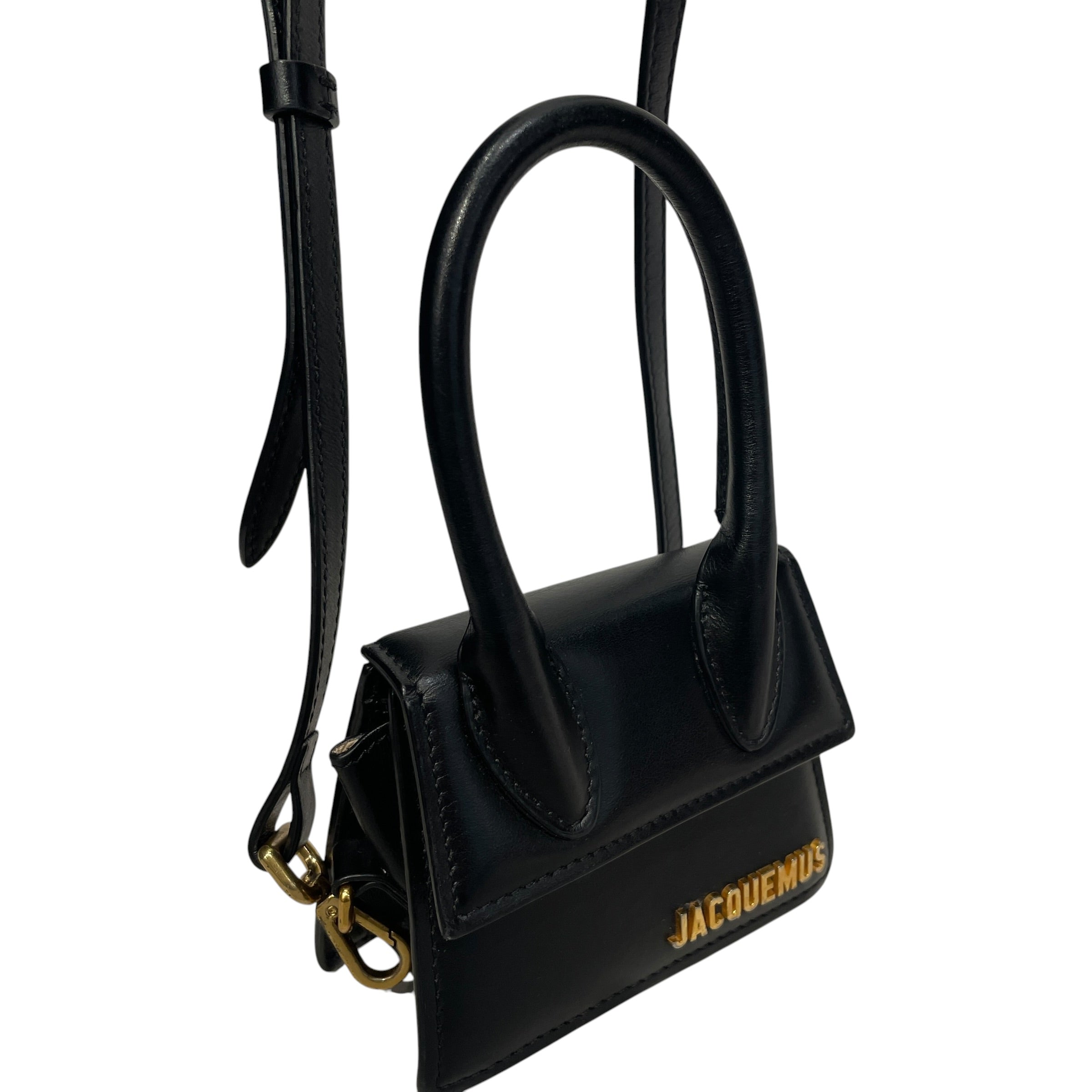JACQUEMUS/Cross Body Bag/Leather/BLK/MINI PURSE view 6