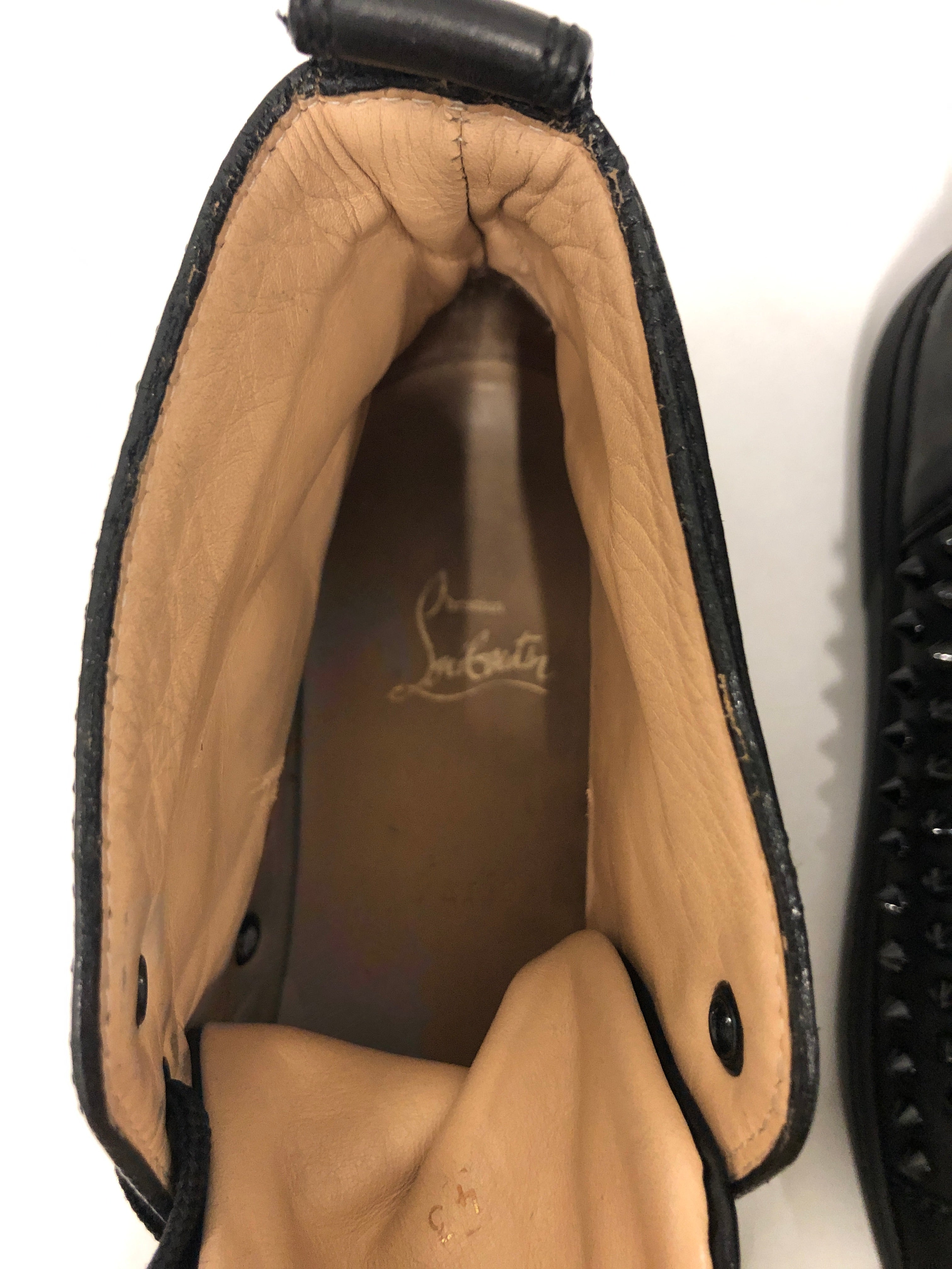 Christian Louboutin/Hi-Sneakers/US 10/Leather/BLK/High Spike Sneakers view 5