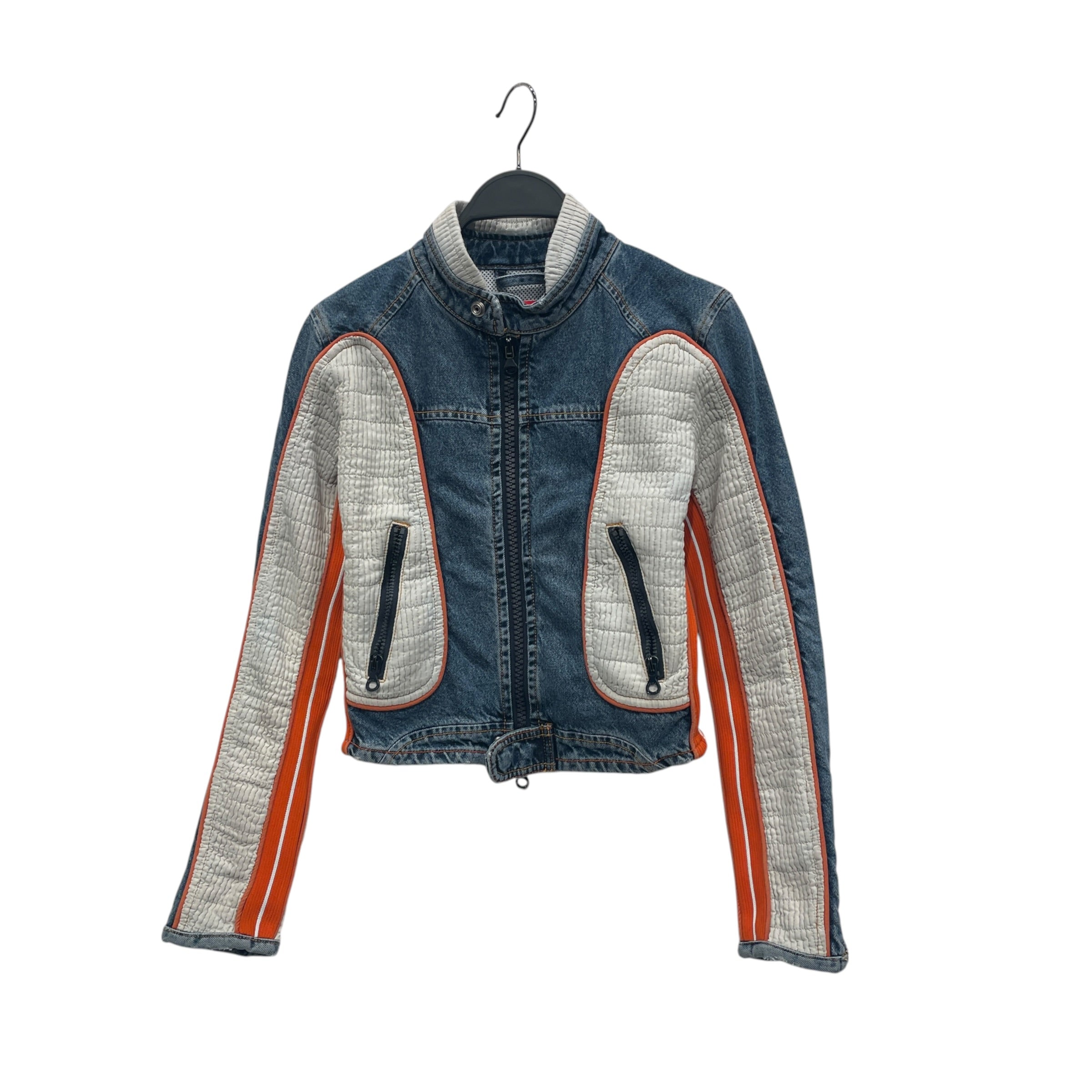 DIESEL/Denim Jkt/S/Cotton/BLU/ORG DETAIL / QUILTED SLEEVES view 1