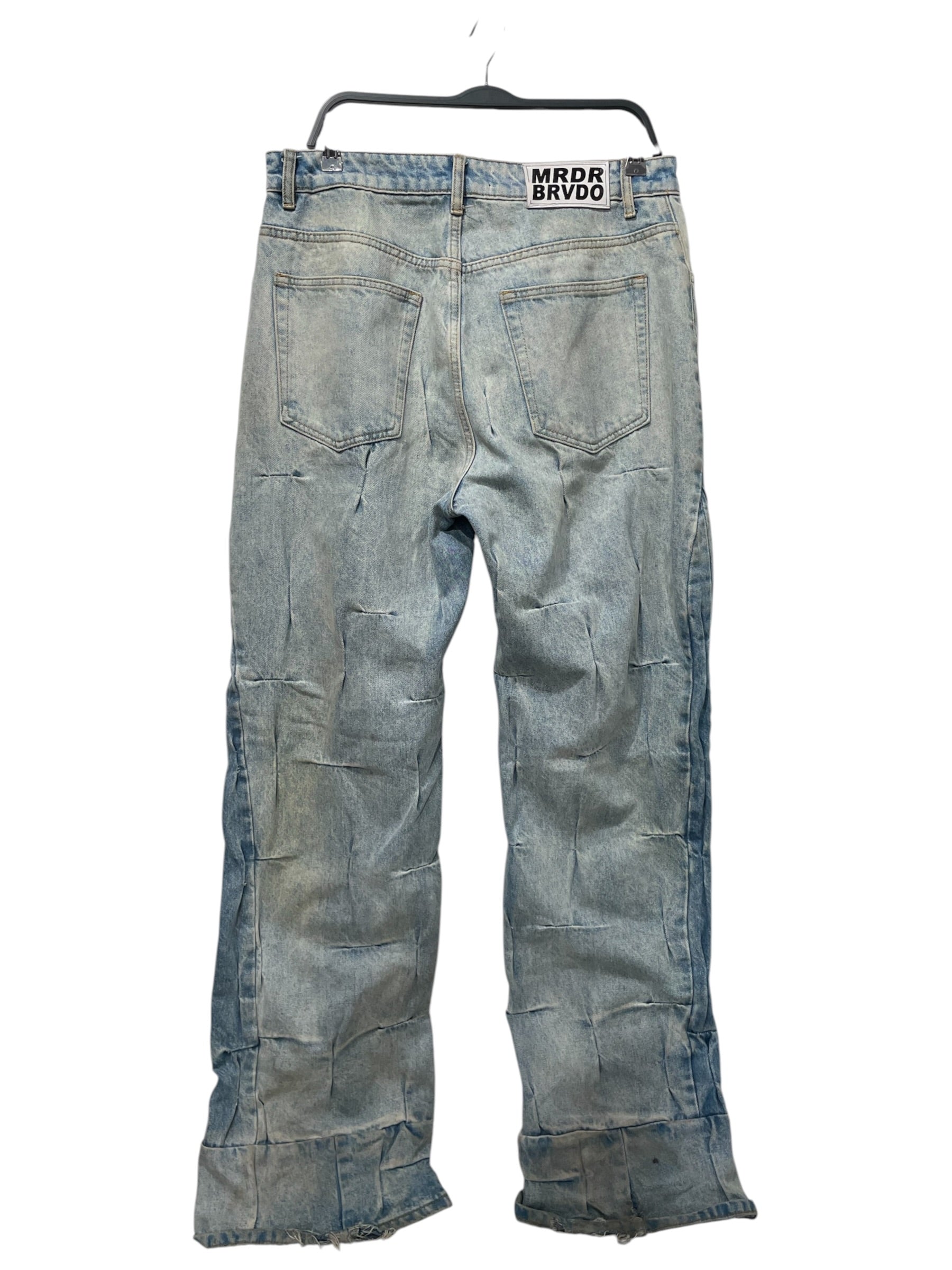 WHO DECIDES WAR/Pants/32/Cotton/BLU/Gathered Jeans view 2
