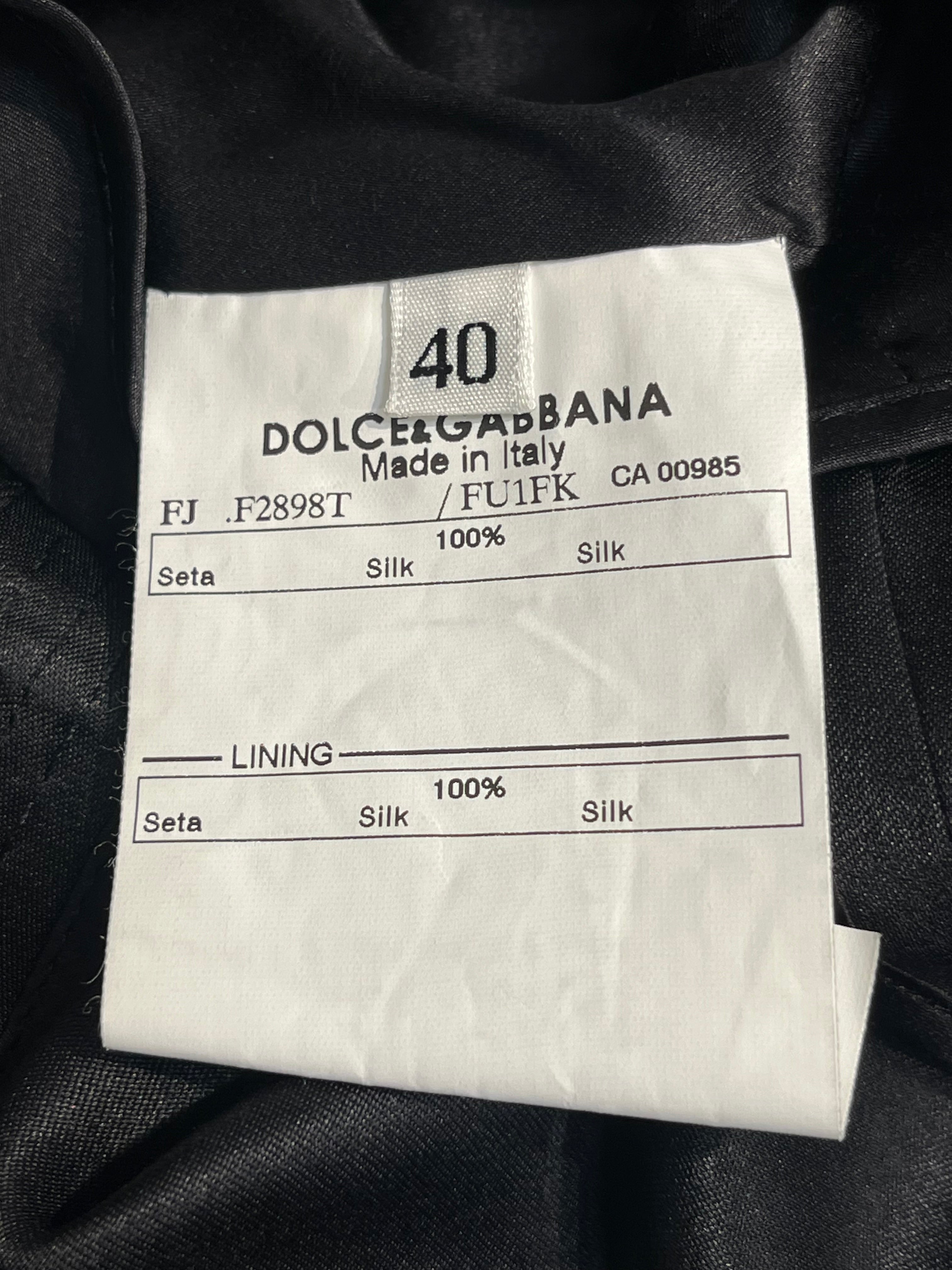 DOLCE&GABBANA/SL Dress/40/Silk/BLK/BLACK SL DRESS view 4