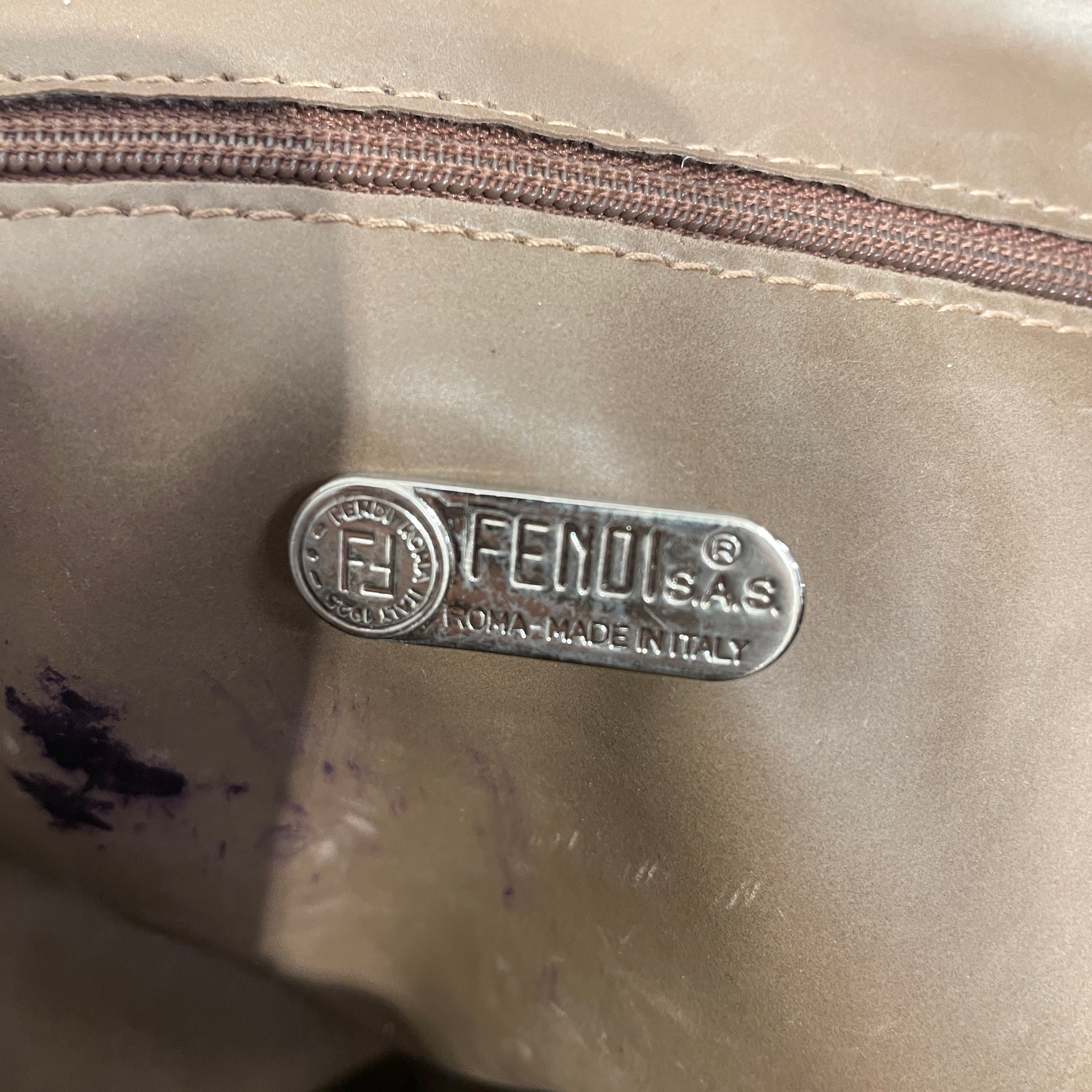 FENDI/Tote Bag/Monogram/BRW/BROWN LEATHER HANDLES view 4