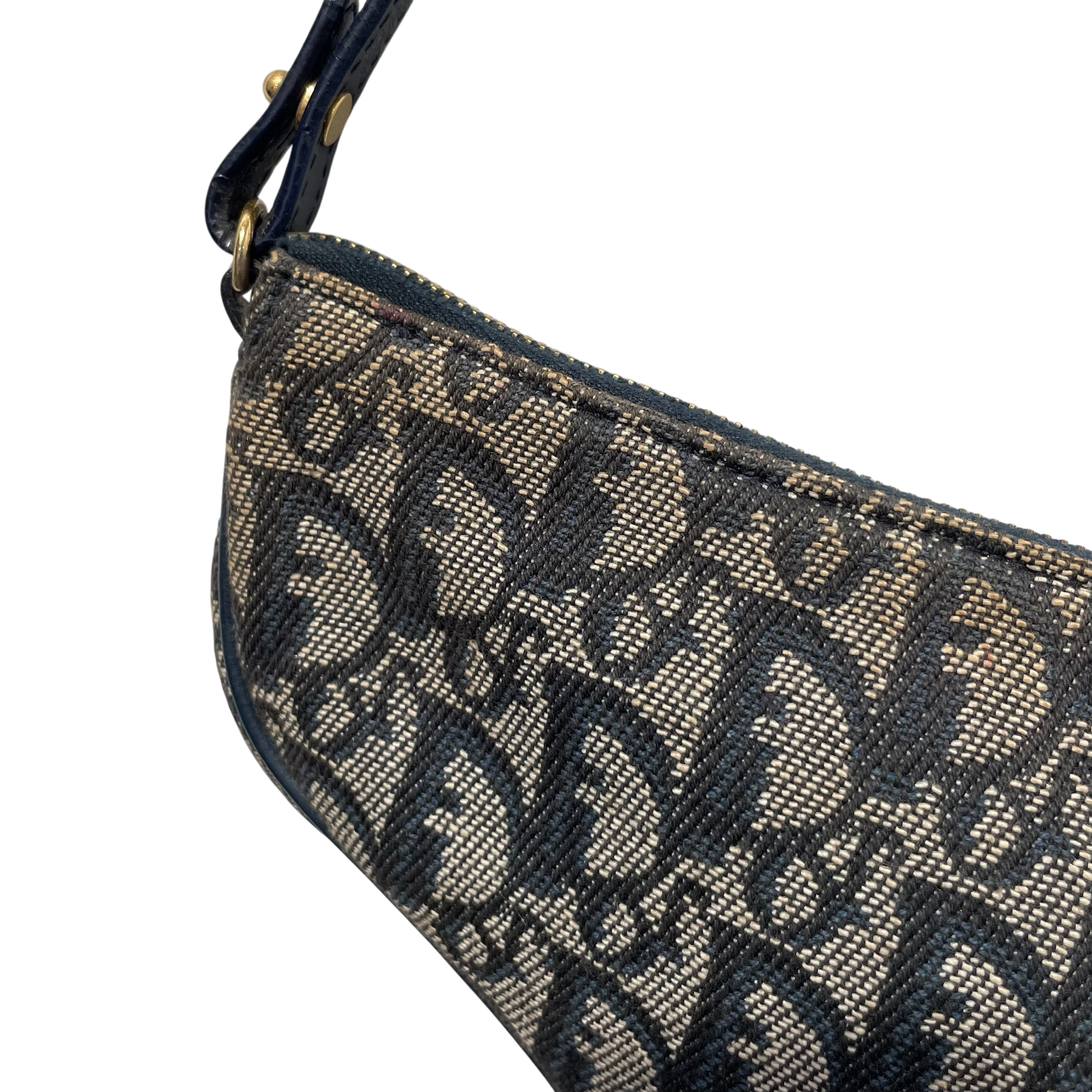 Christian Dior/Hand Bag/Monogram/NVY/Diorissimo Sadle Vintage Bag view 7