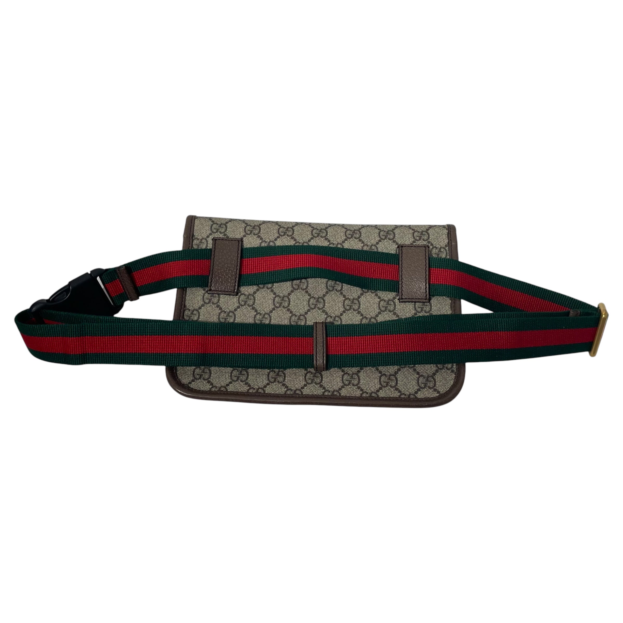 GUCCI/Fanny Pack/Monogram/Cotton/BEG/Tiger GG Supreme view 2